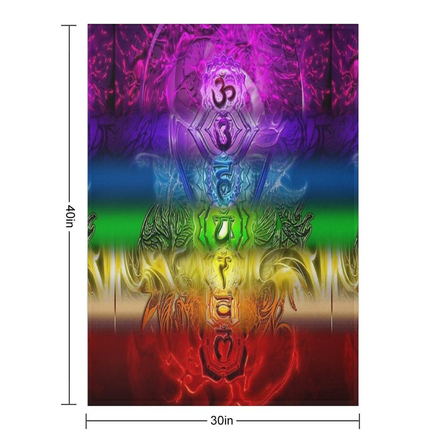 Zen Doodle Chakra Compact Throw Blanket