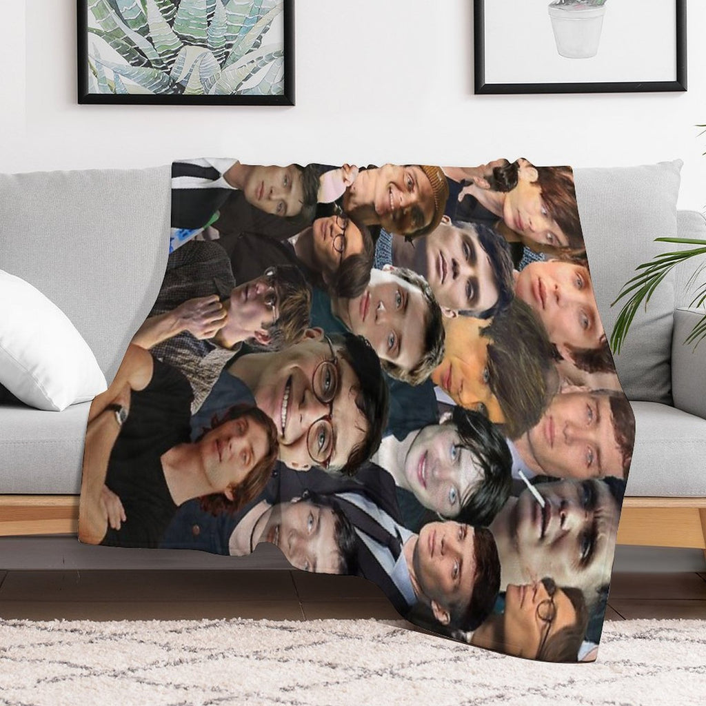 Cillian Murphy Photo Collage Plush Throw Blanket