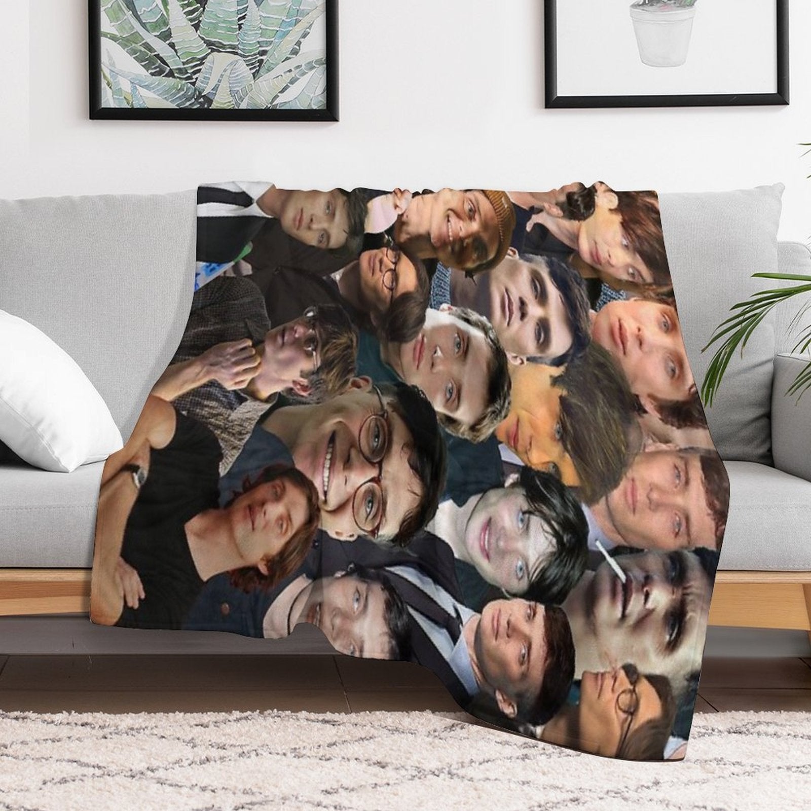 Cillian Murphy Photo Collage Plush Throw Blanket
