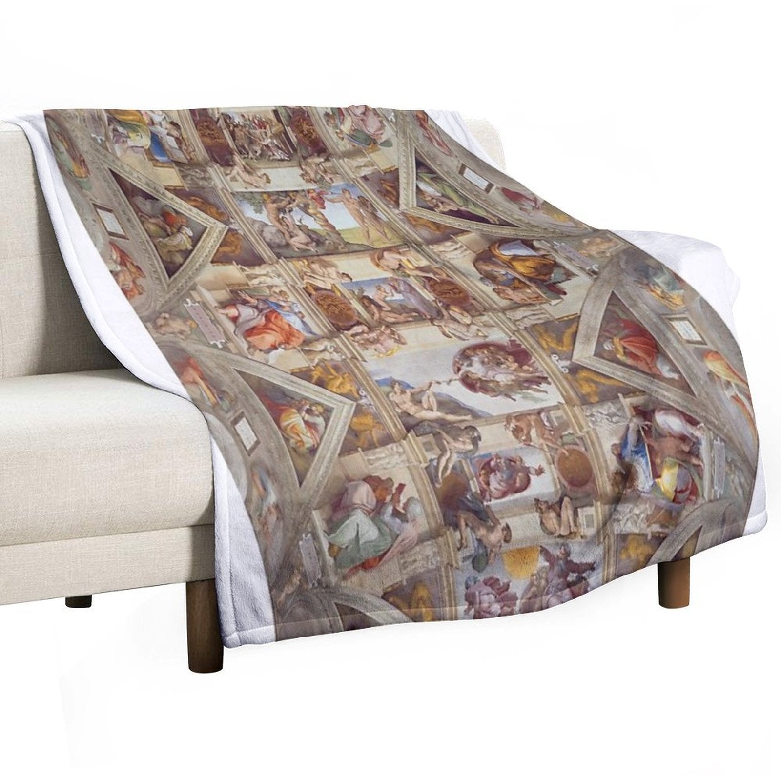 Sistine Chapel Ceiling Velvety-soft Throw Blanket