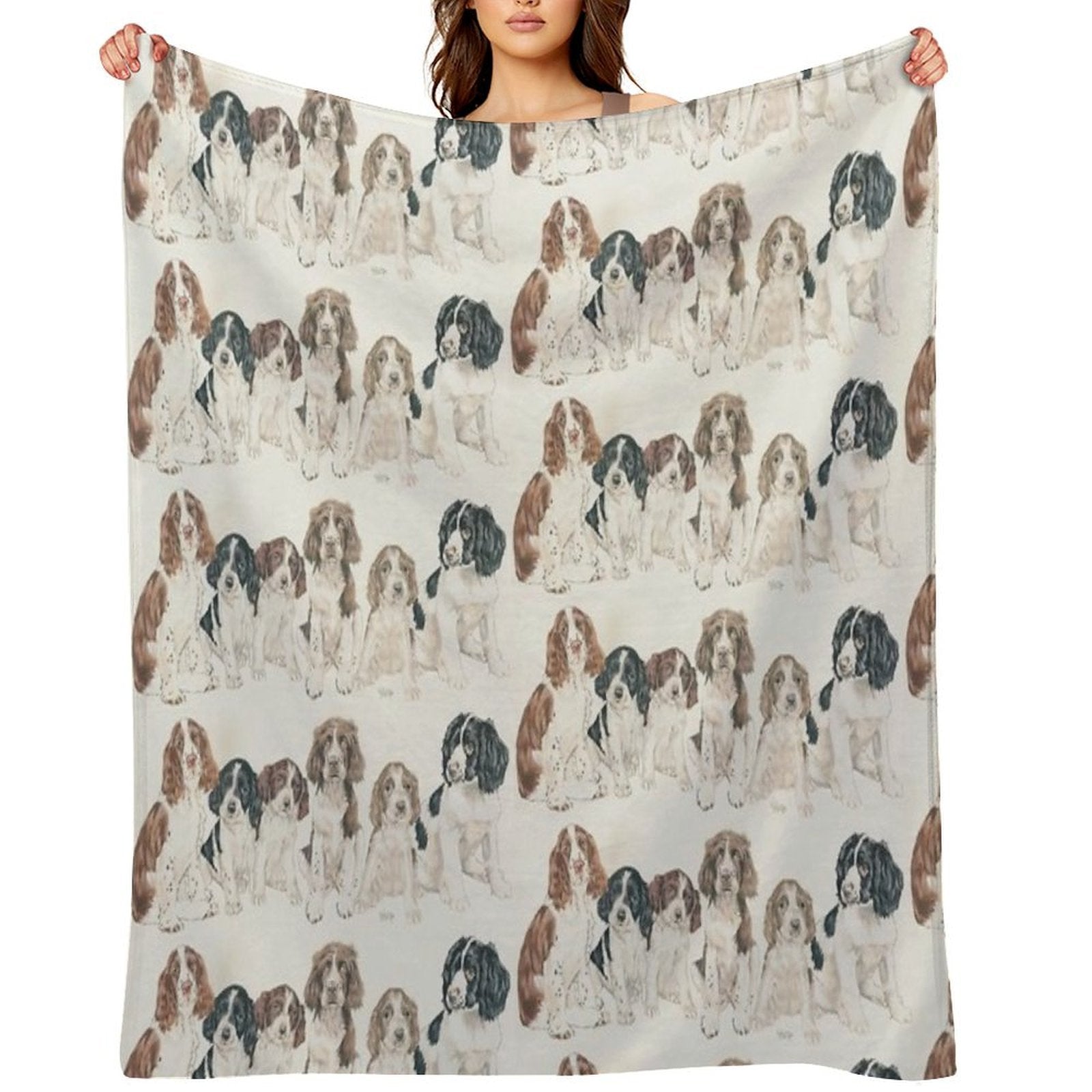 English Springer Spaniel Puppies All-season Throw Blanket