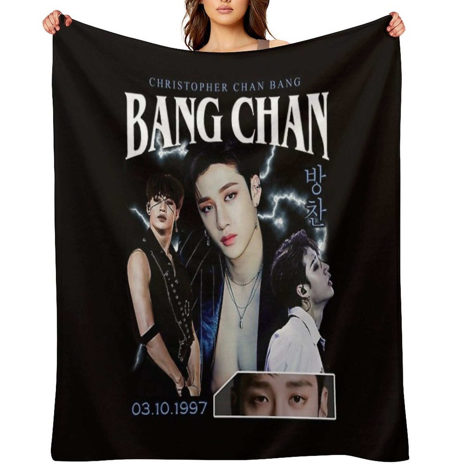 Bang Chan Shirt Vintage 90 Retro T Shirt Tee Easy Care Throw Blanket