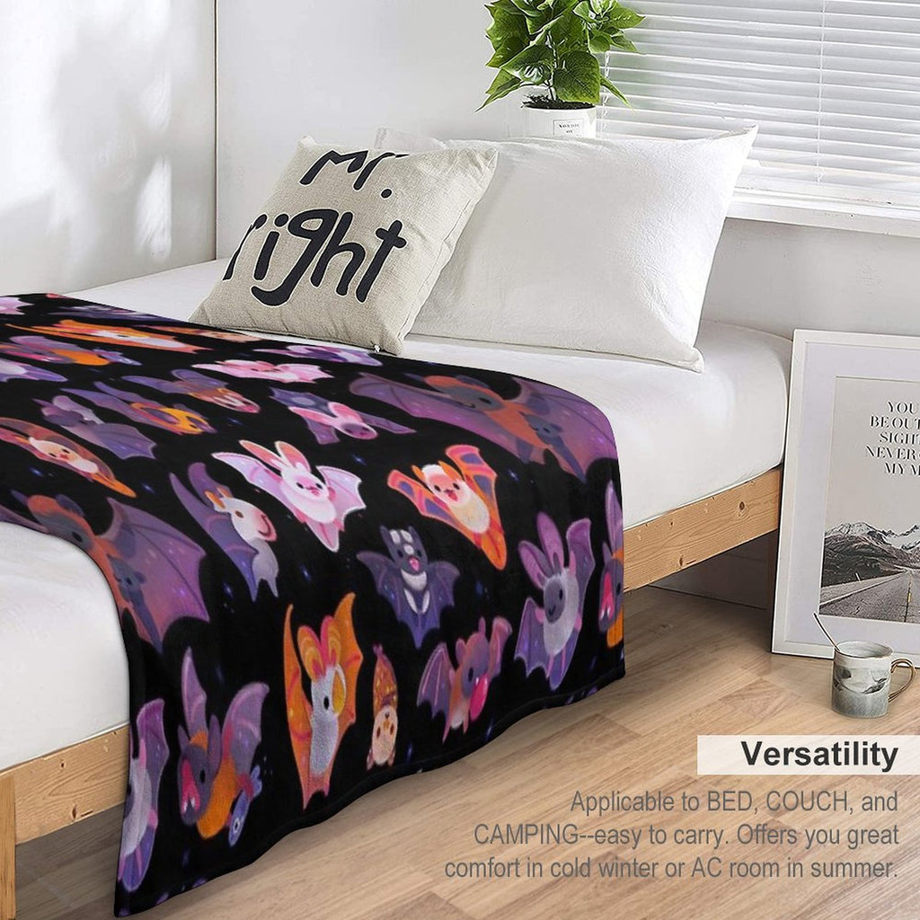 Bat - Dark Wrinkle-free Throw Blanket