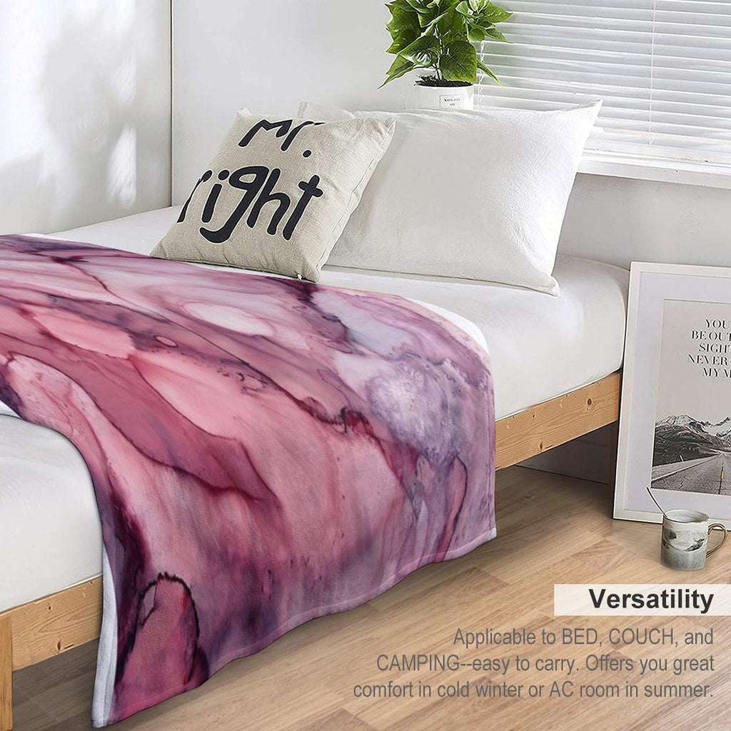Liquid Mauve Abstract Gift-ready Throw Blanket