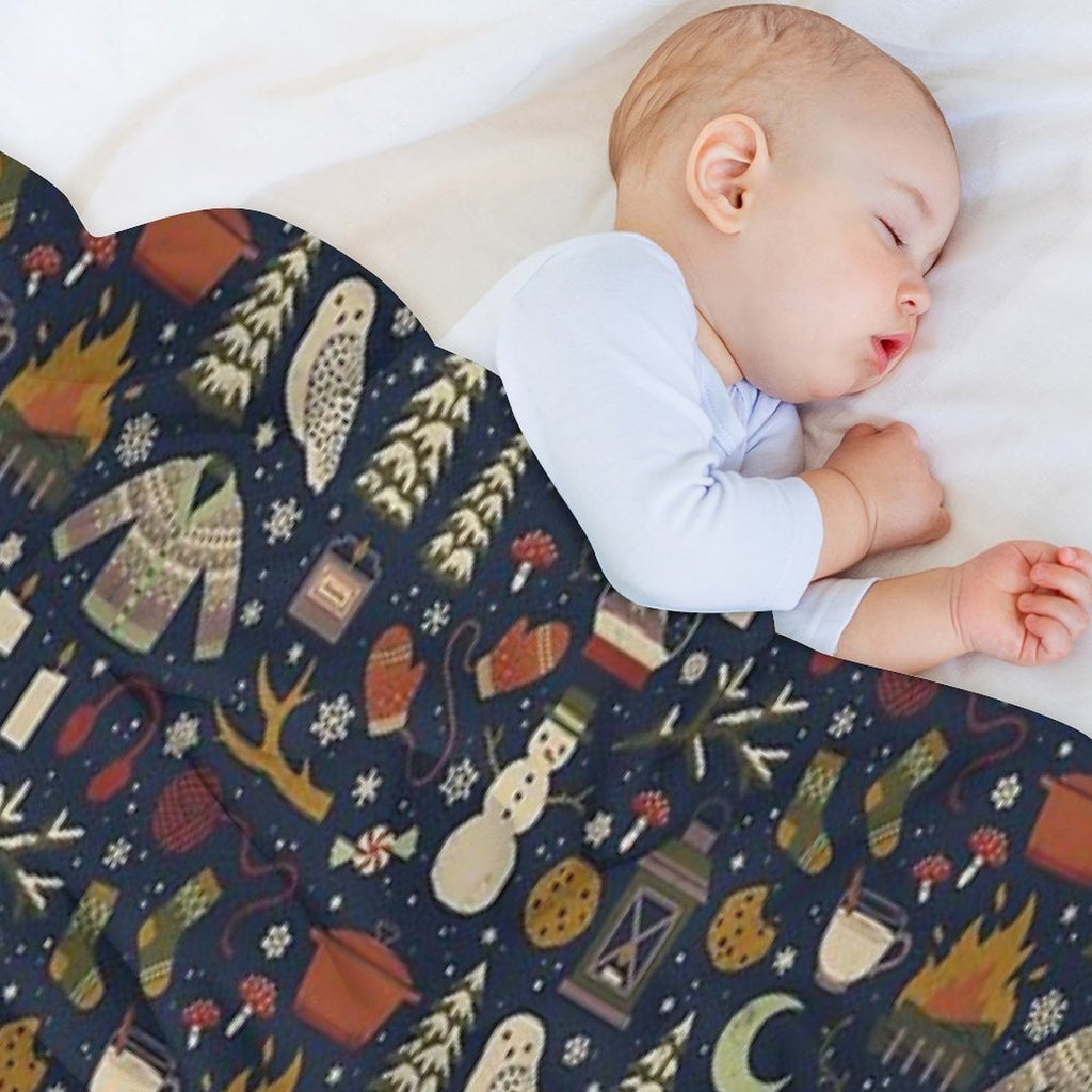 Winter Nights Plush Throw Blanket