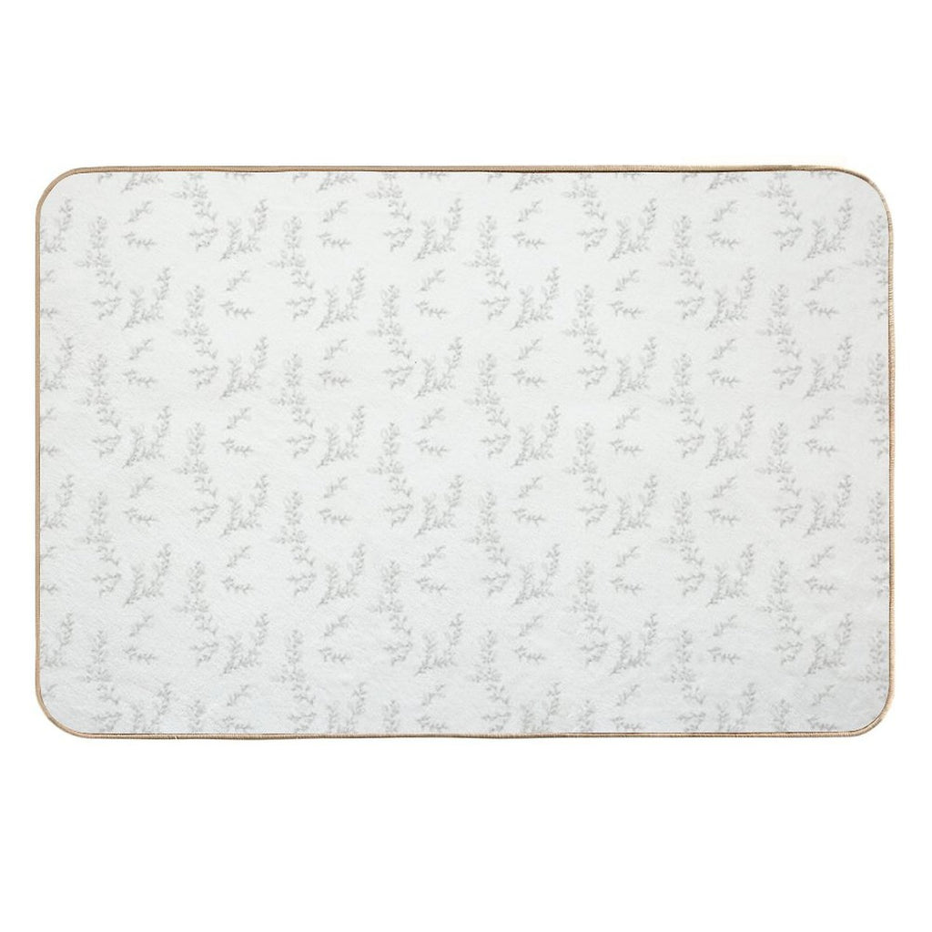 Minimalist Leaves Art  Rapid-Drying Bath Mat