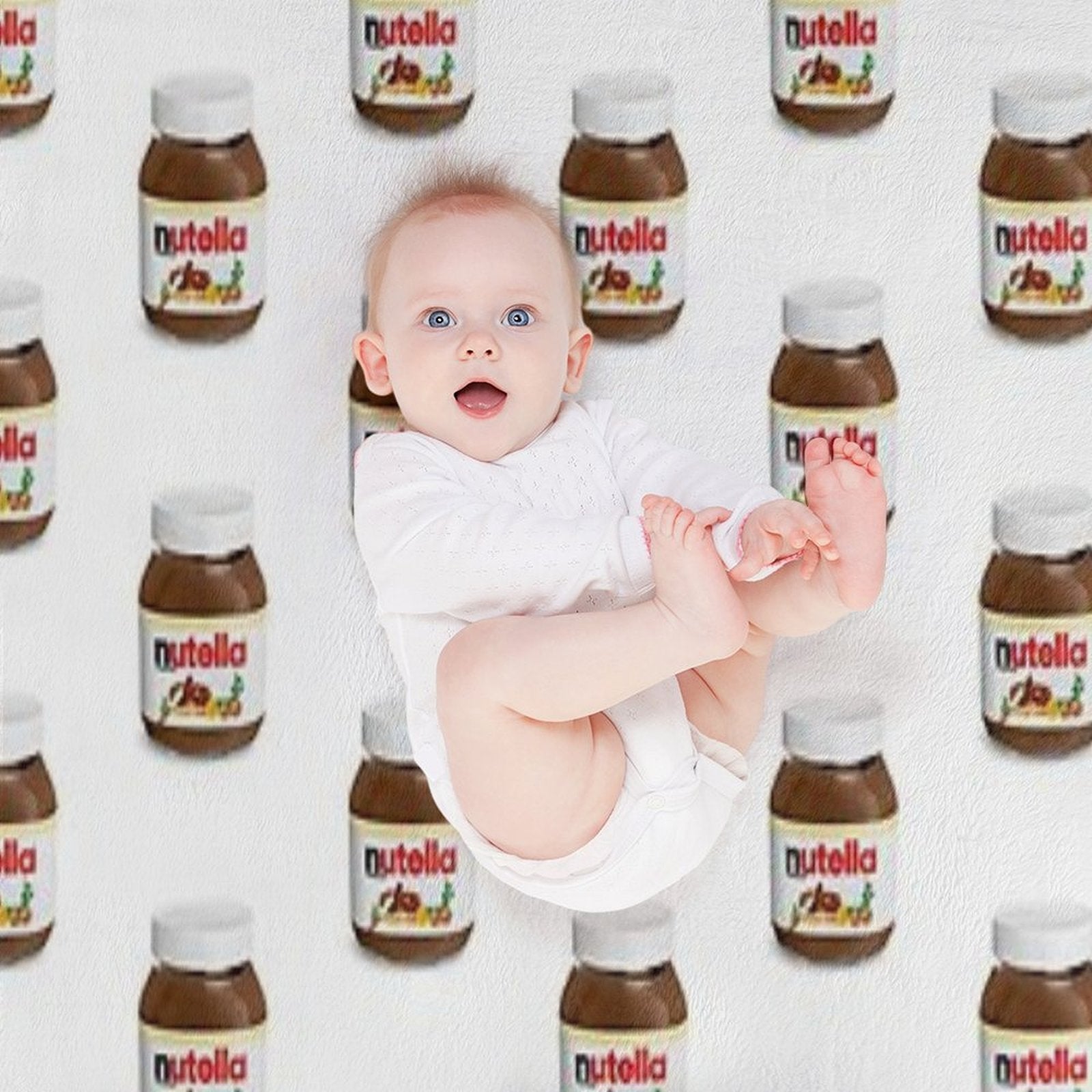 Real Nutella Easy Care Throw Blanket