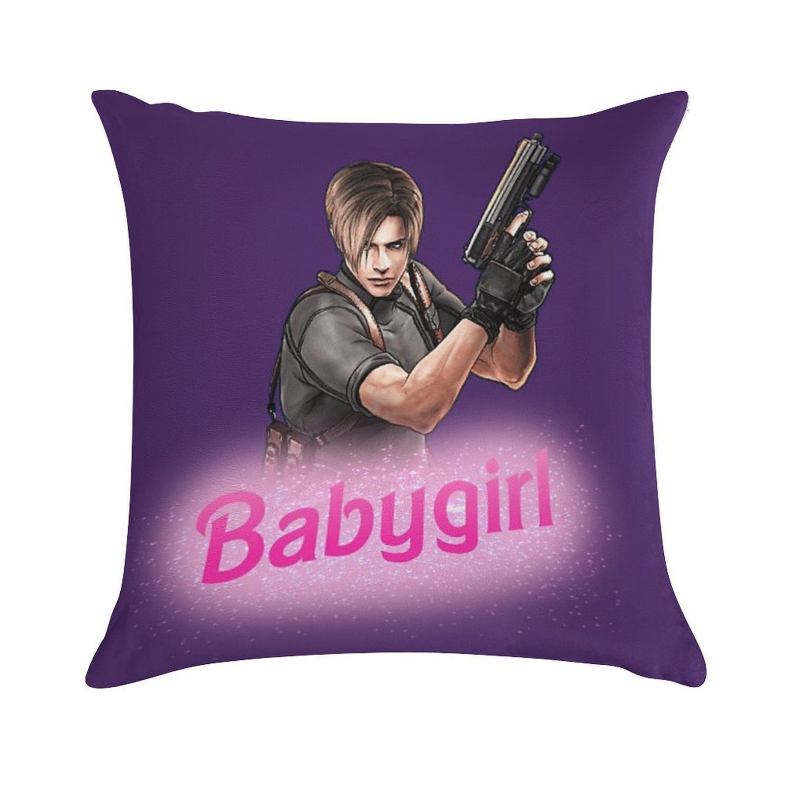 Leon Kennedy Babygirl Soft Anti-Pilling Throw Pillow