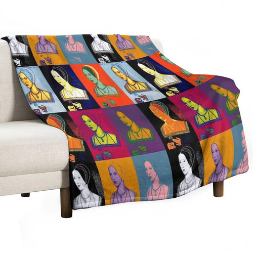 Anne Boleyn Pop Collection Machine-washable Throw Blanket