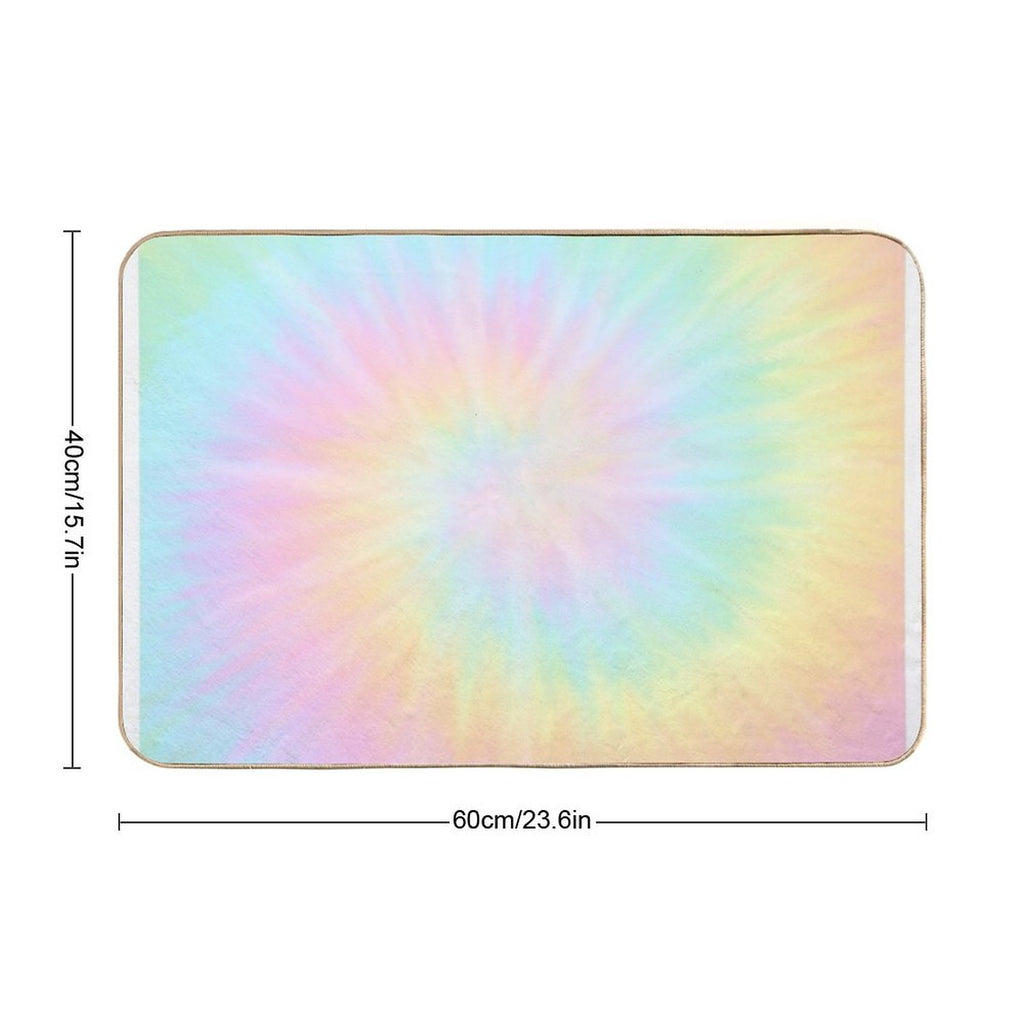 Tie Dye Pastel Wallpaper  Easy To Clean Bath Mat