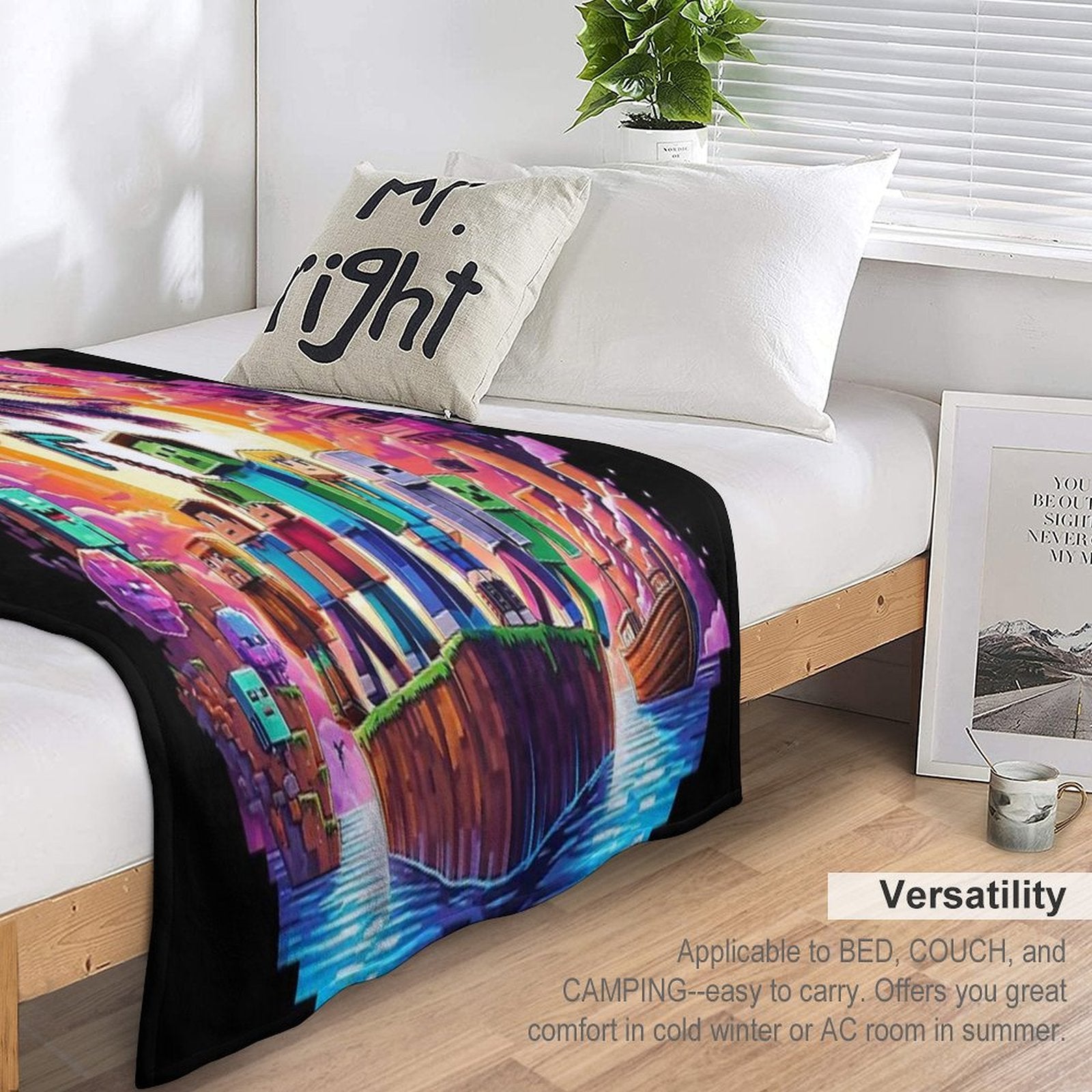 Ender Dragon Wrinkle-free Throw Blanket