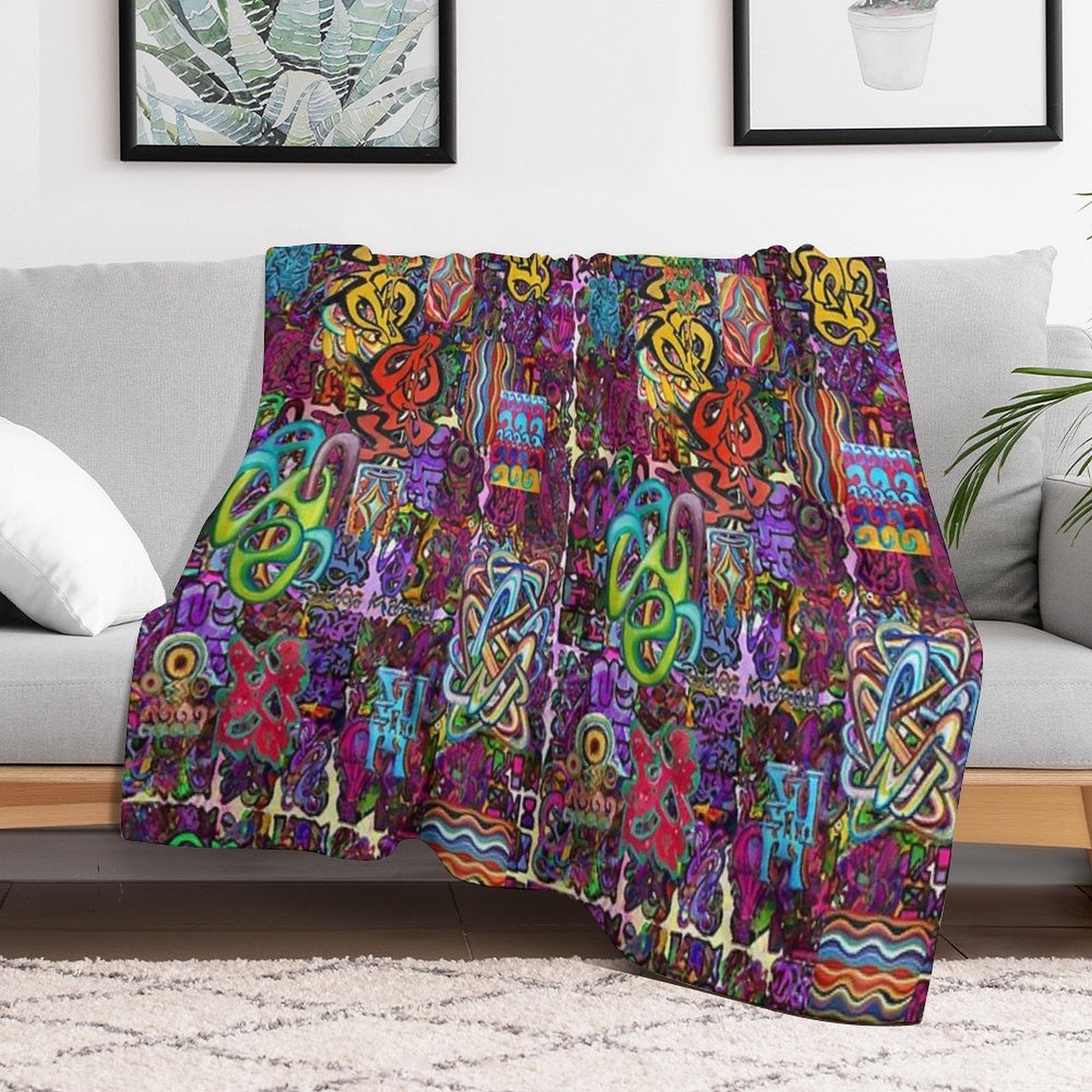 Pop Abstract Lightweight Throw Blanket