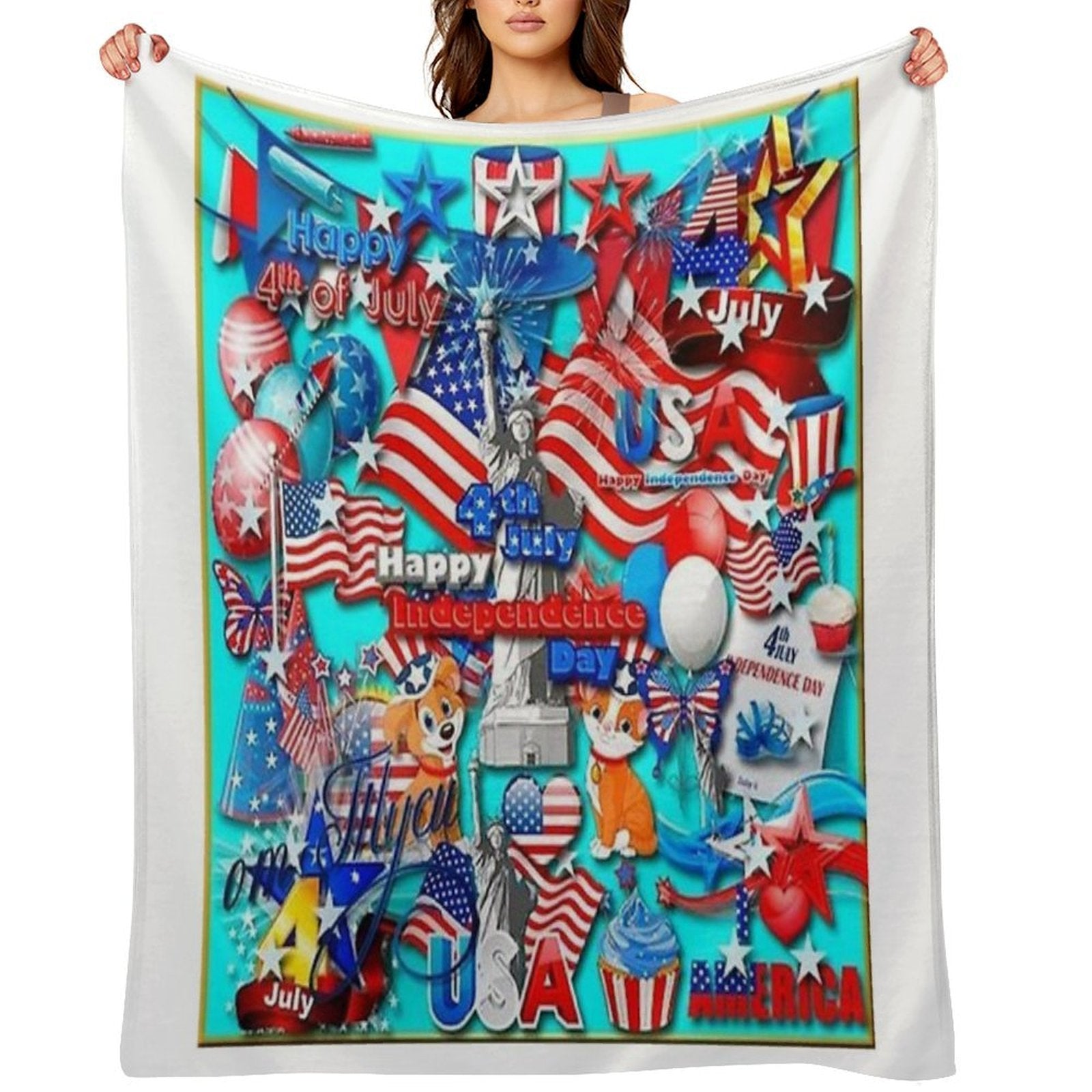 USA- America All-season Throw Blanket