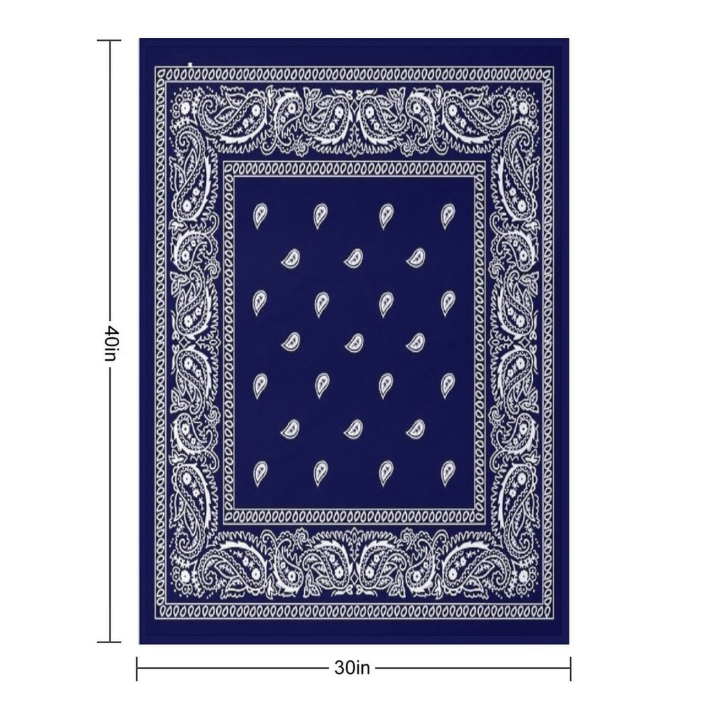 Bandana Blue Quick-dry Throw Blanket
