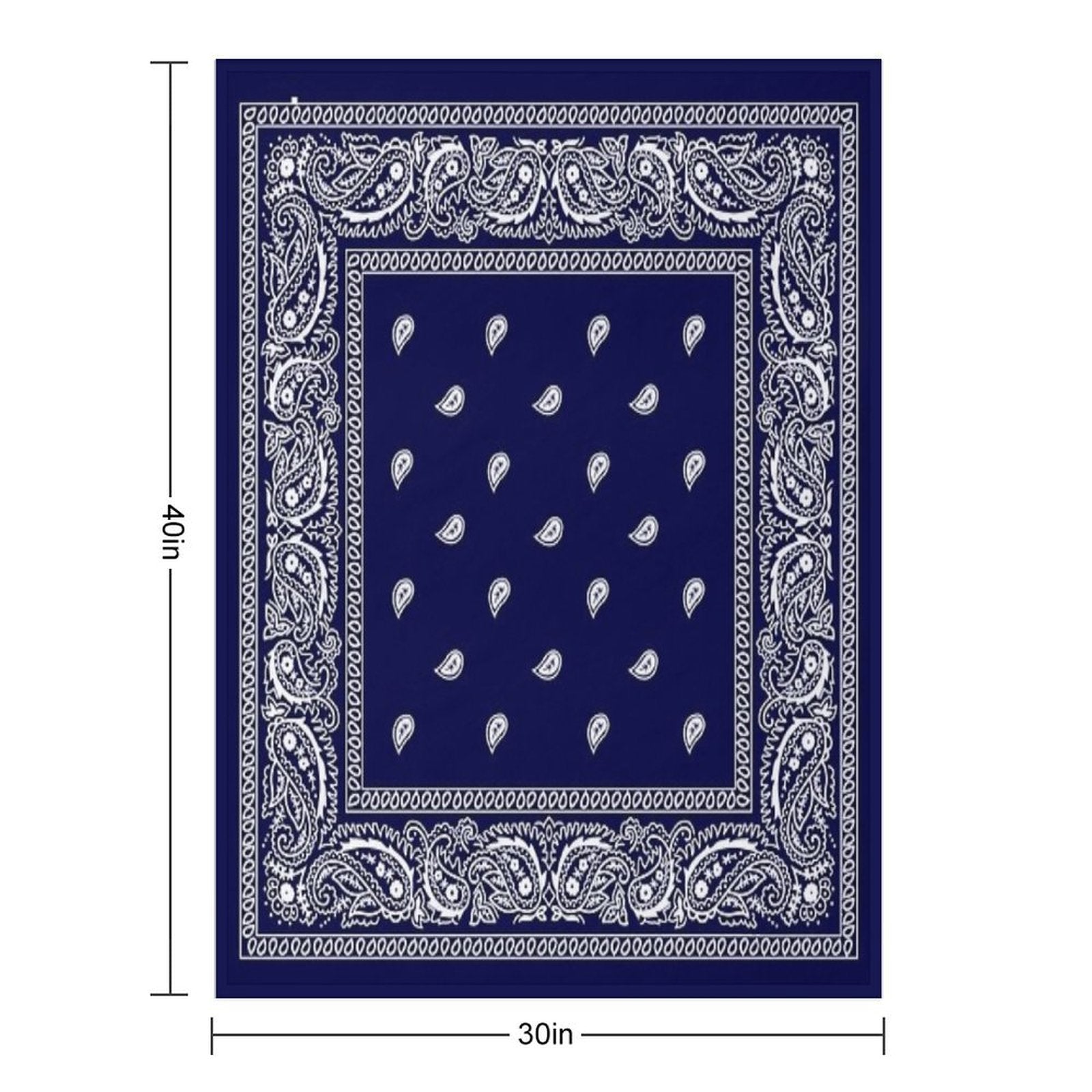 Bandana Blue Quick-dry Throw Blanket