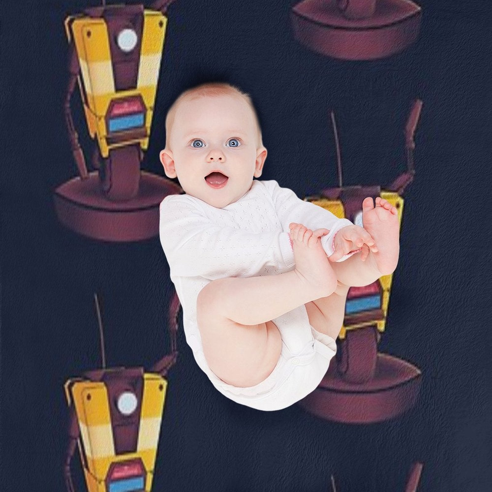Waving Claptrap! Compact Throw Blanket
