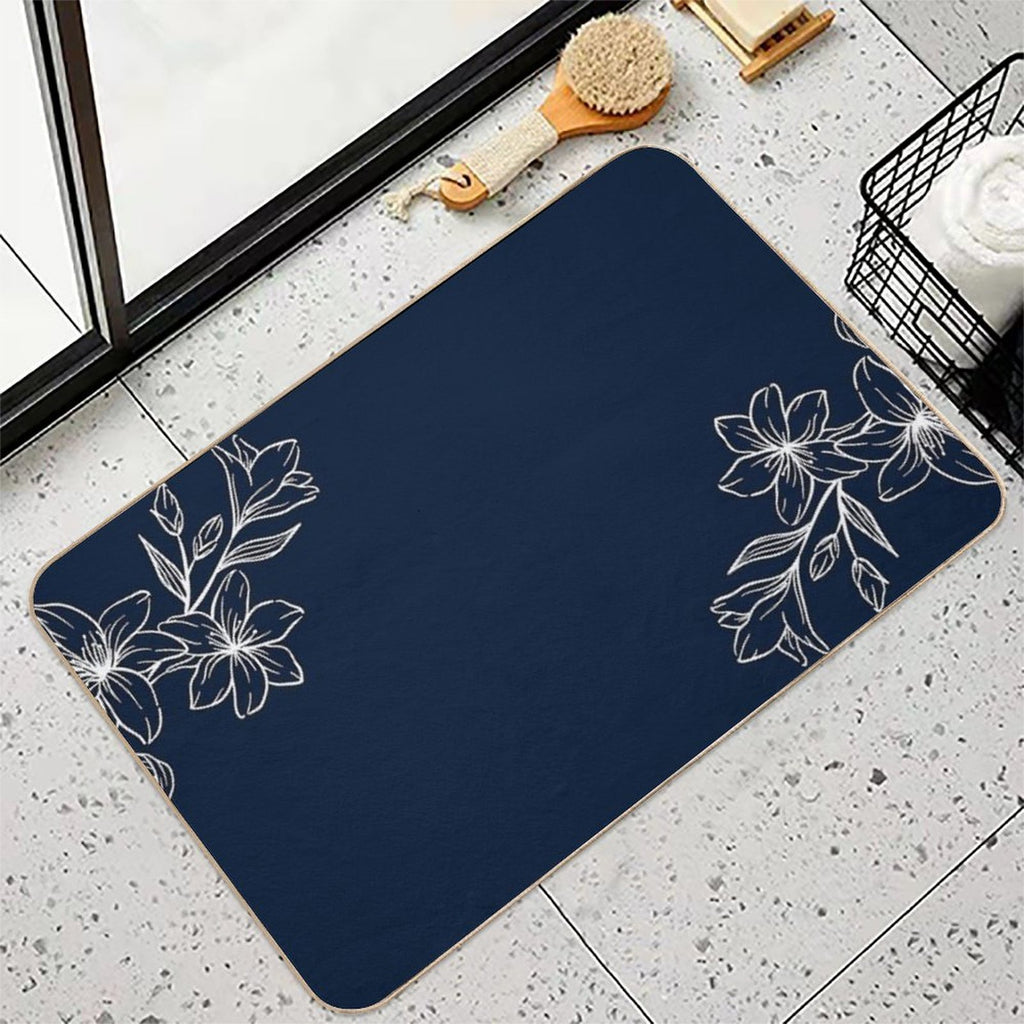 Flowers Plant Background  Pet-Safe Bath Mat