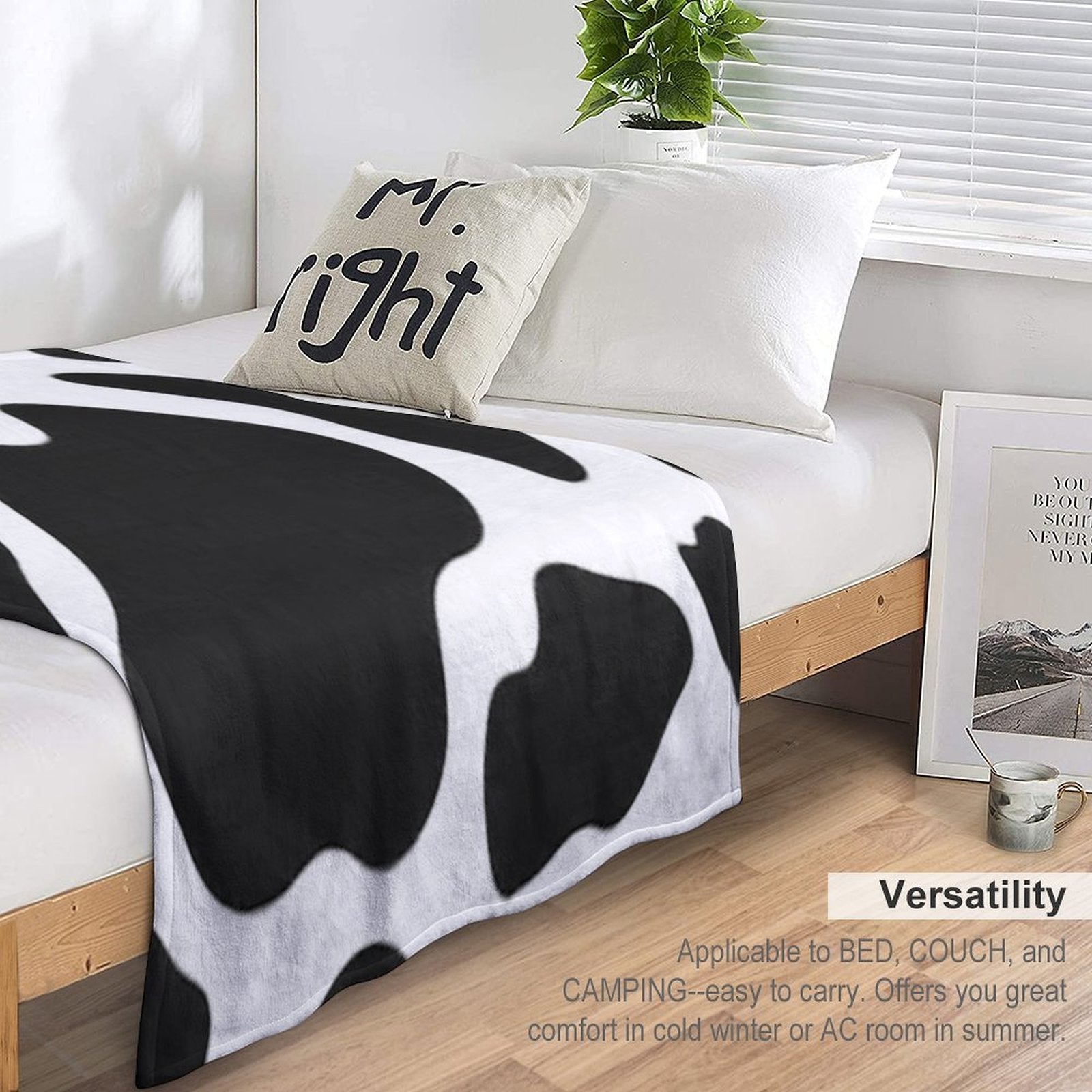 Cow Print Comfort Throw Blanket