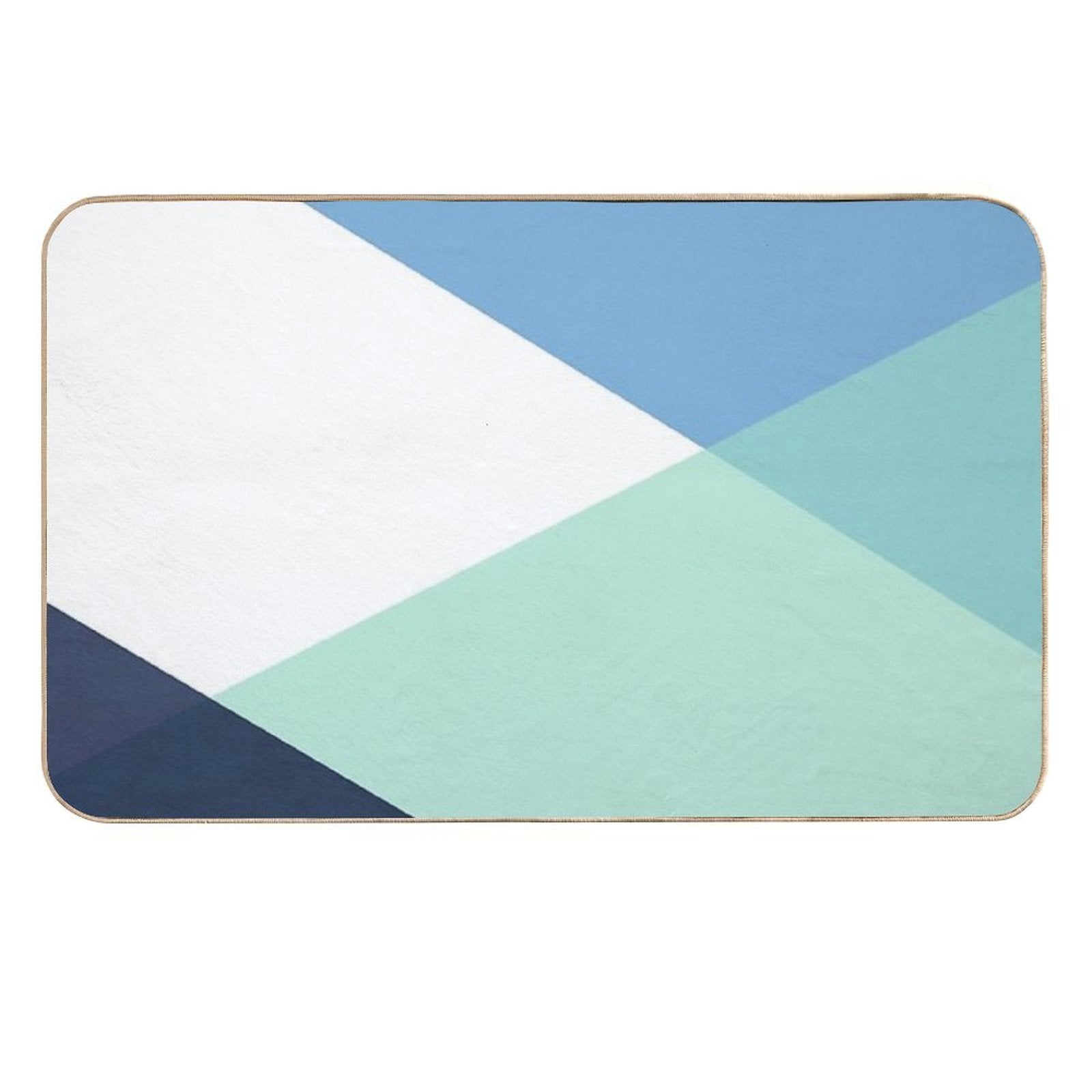 Geometrics - Seafoam & Blue Concrete  Odorless Bath Mat