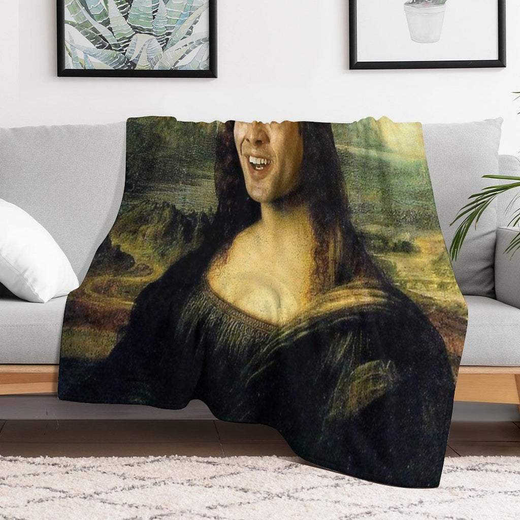 Nicolas Cage As The Mona Lisa All-season Throw Blanket