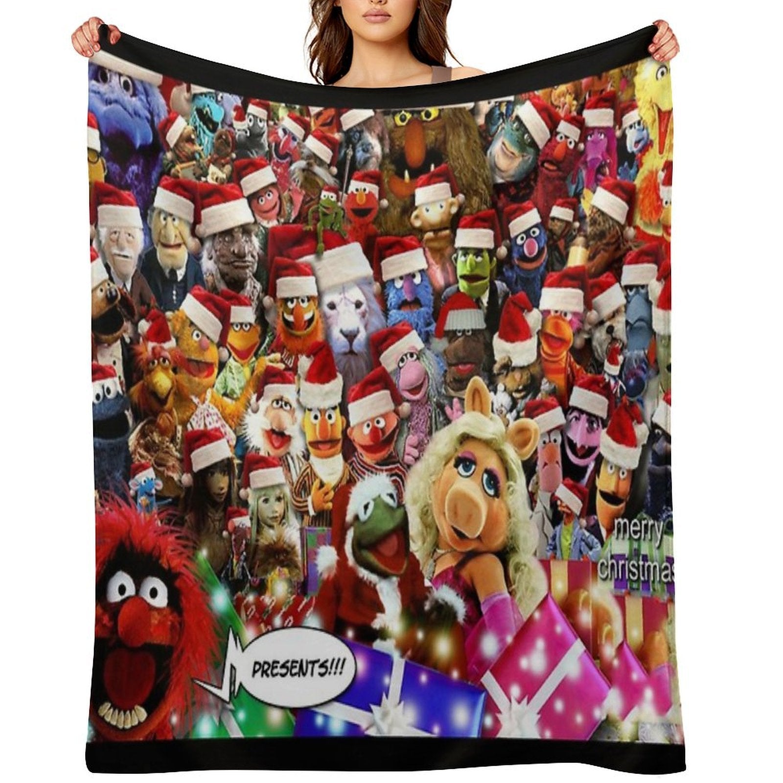 The Muppets Christmas All Character Group Shrink-resistant Throw Blanket