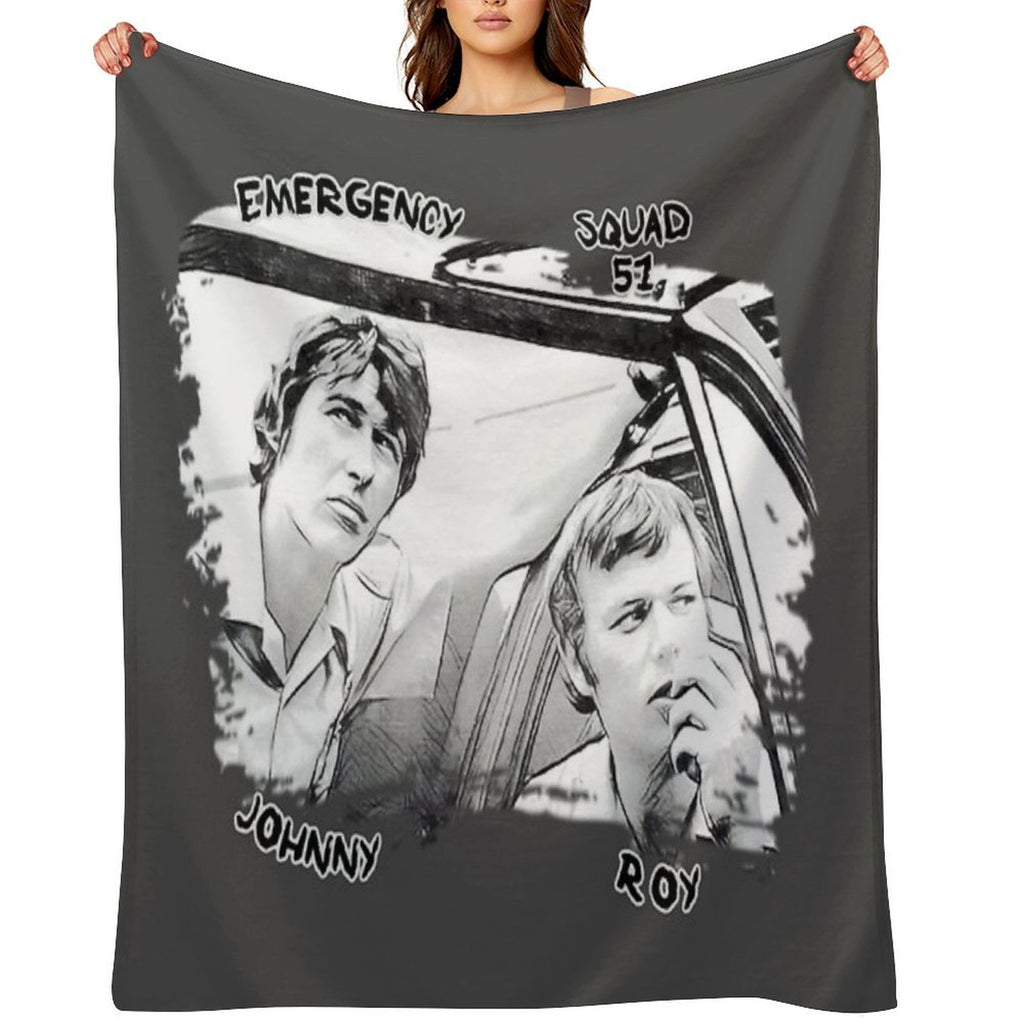 Emergency TV Show Roy And Johnny Velvety-soft Throw Blanket