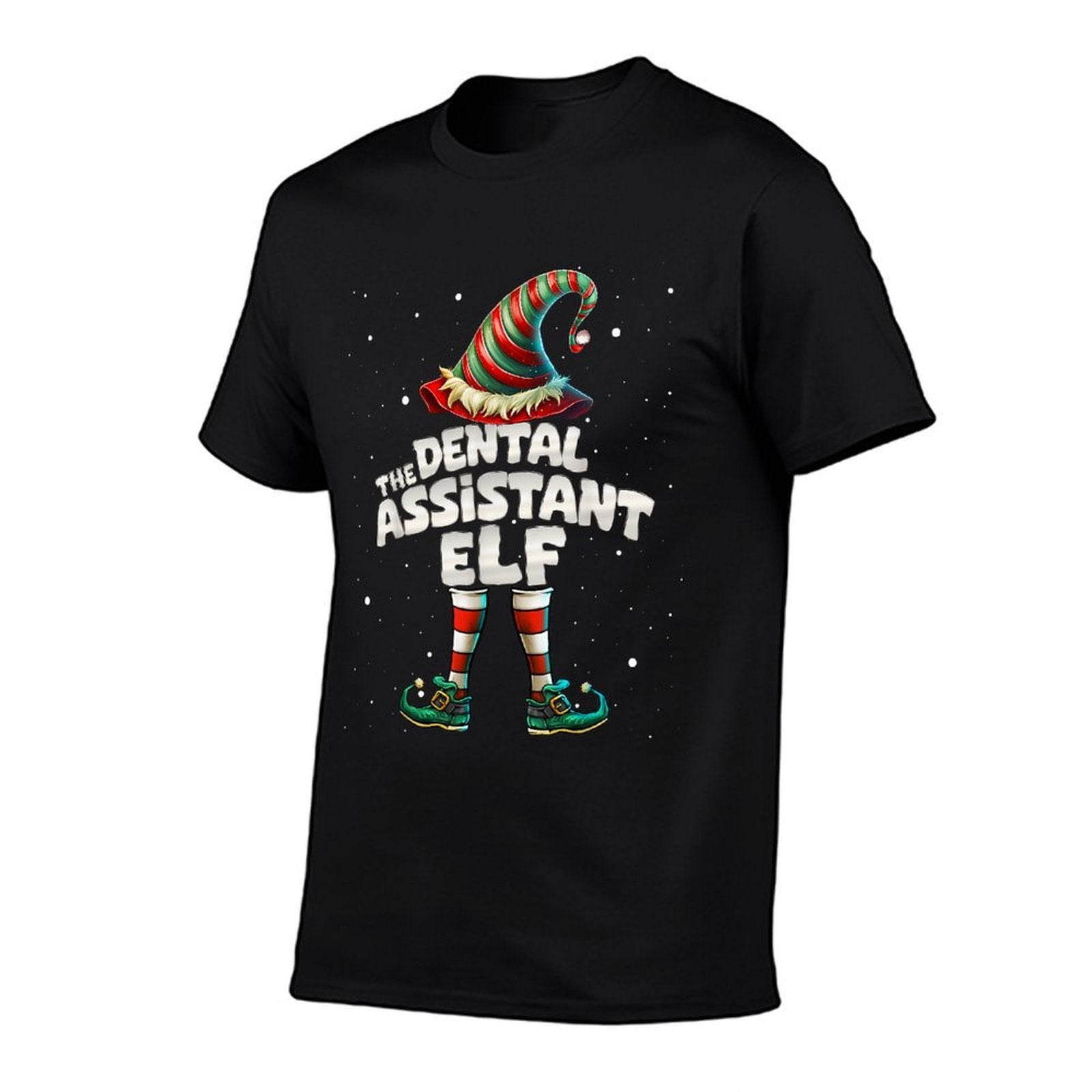 The Dental Assistant Elf Family Matching Group Christmas  Cotton T-Shirt