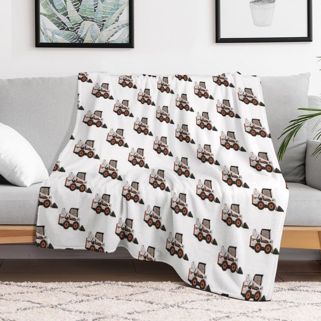 Bobcat Skidsteer Shrink-resistant Throw Blanket