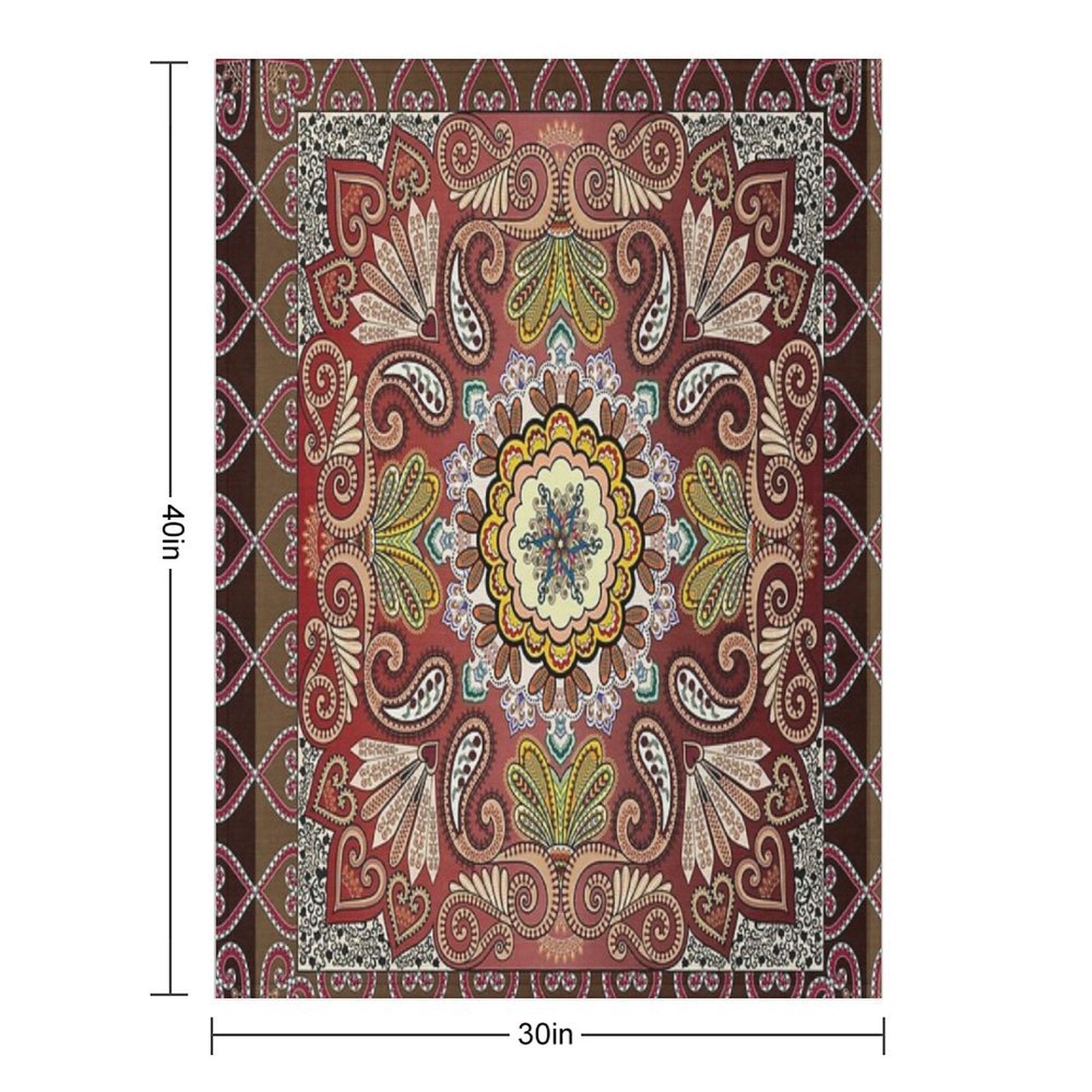 Mediterranean Mosaic Tiles  Azulejos Plush Throw Blanket