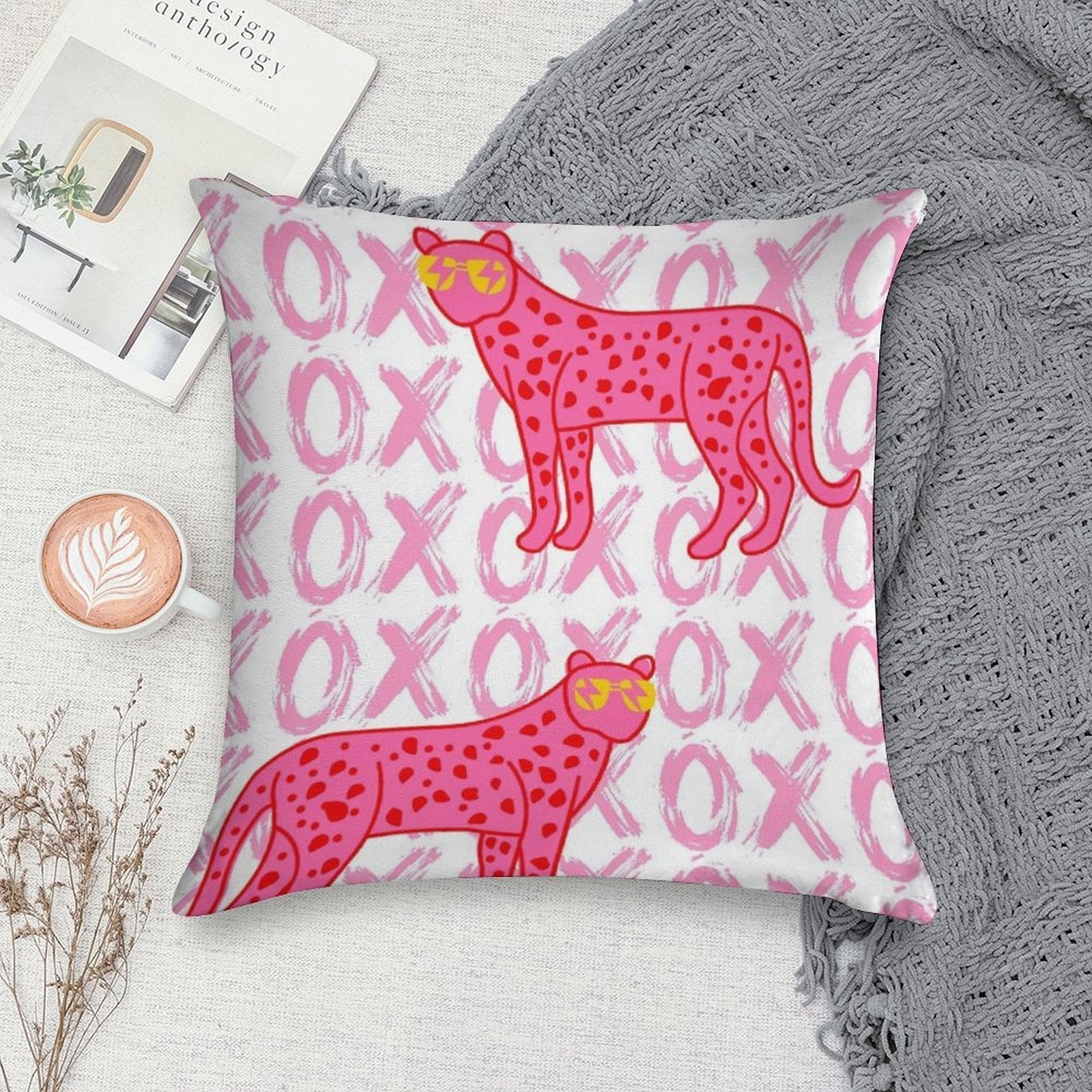 Cheetah Xoxo Soft Easy Maintenance Throw Pillow