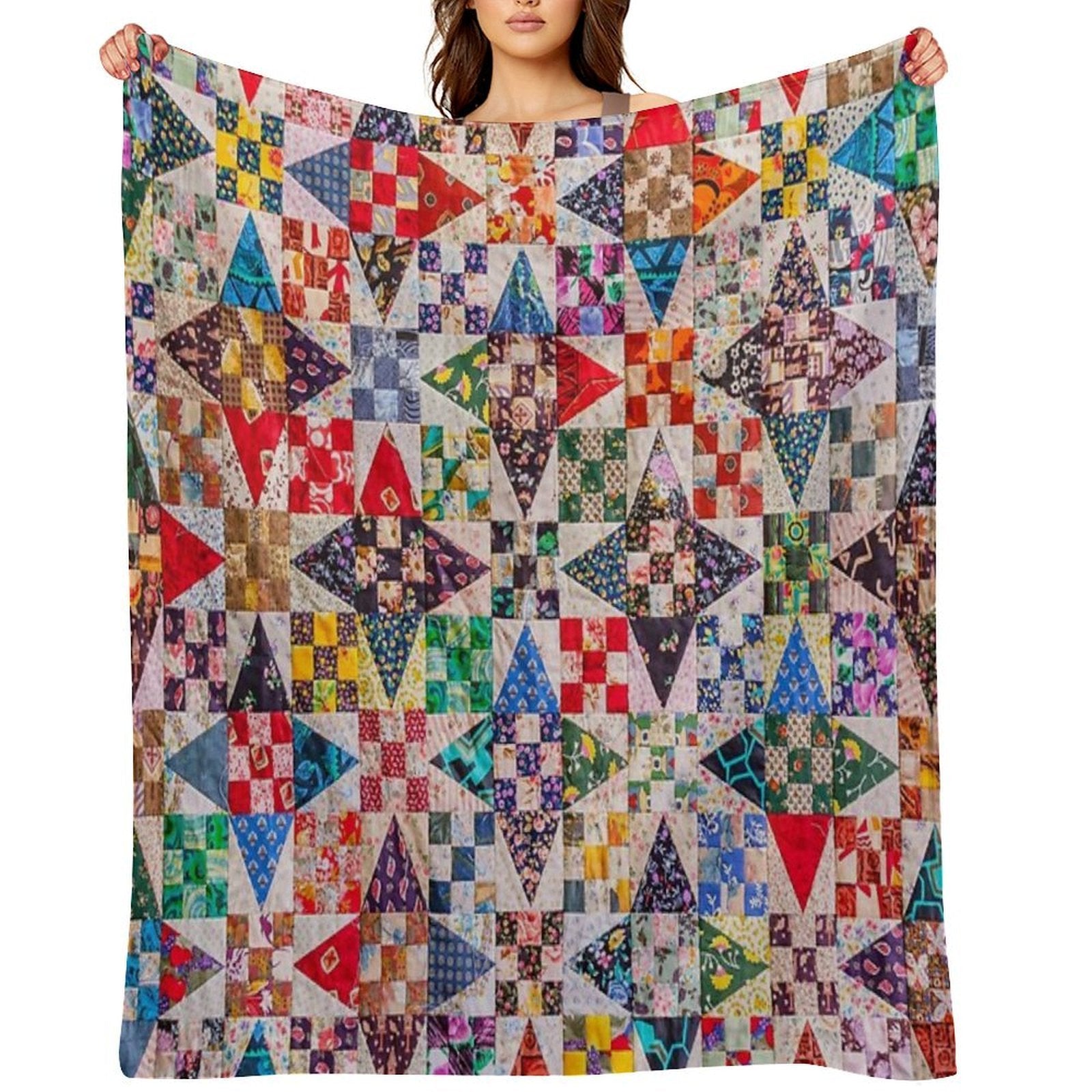 Patchwork Lightweight Throw Blanket