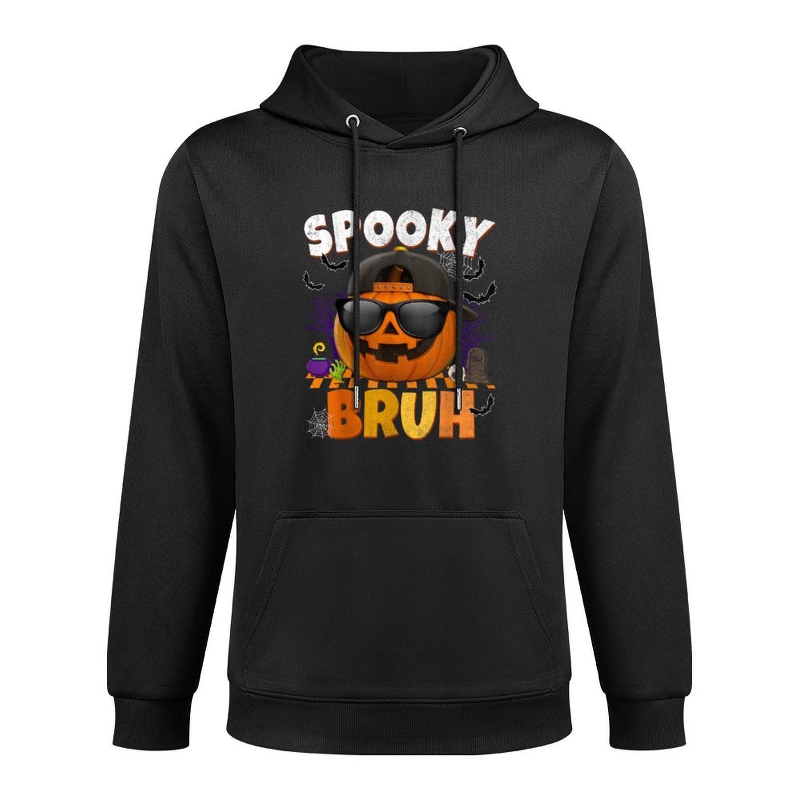 Spooky Bruh Cool Jack O Lantern Halloween Costumes For Boys Machine Washable Hoodie