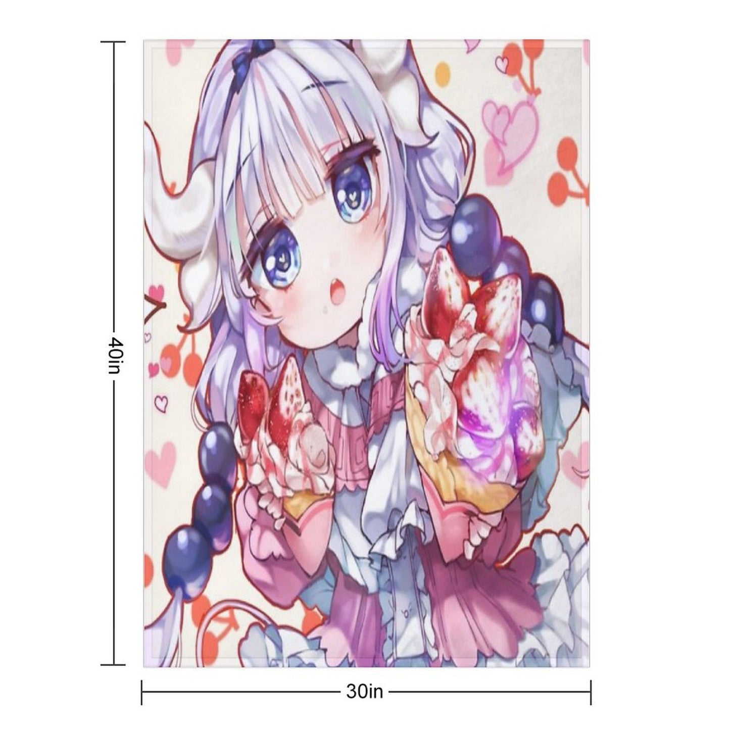Miss Koboyashi's Dragon Maid Kanna Anti-pilling Throw Blanket