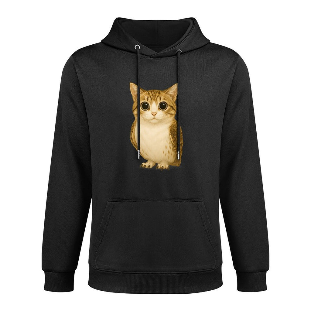 Funny Internet Trendy Meme Cursed Cat Owl Hybrid Premium Shape Retention Hoodie