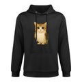 Funny Internet Trendy Meme Cursed Cat Owl Hybrid Premium Shape Retention Hoodie