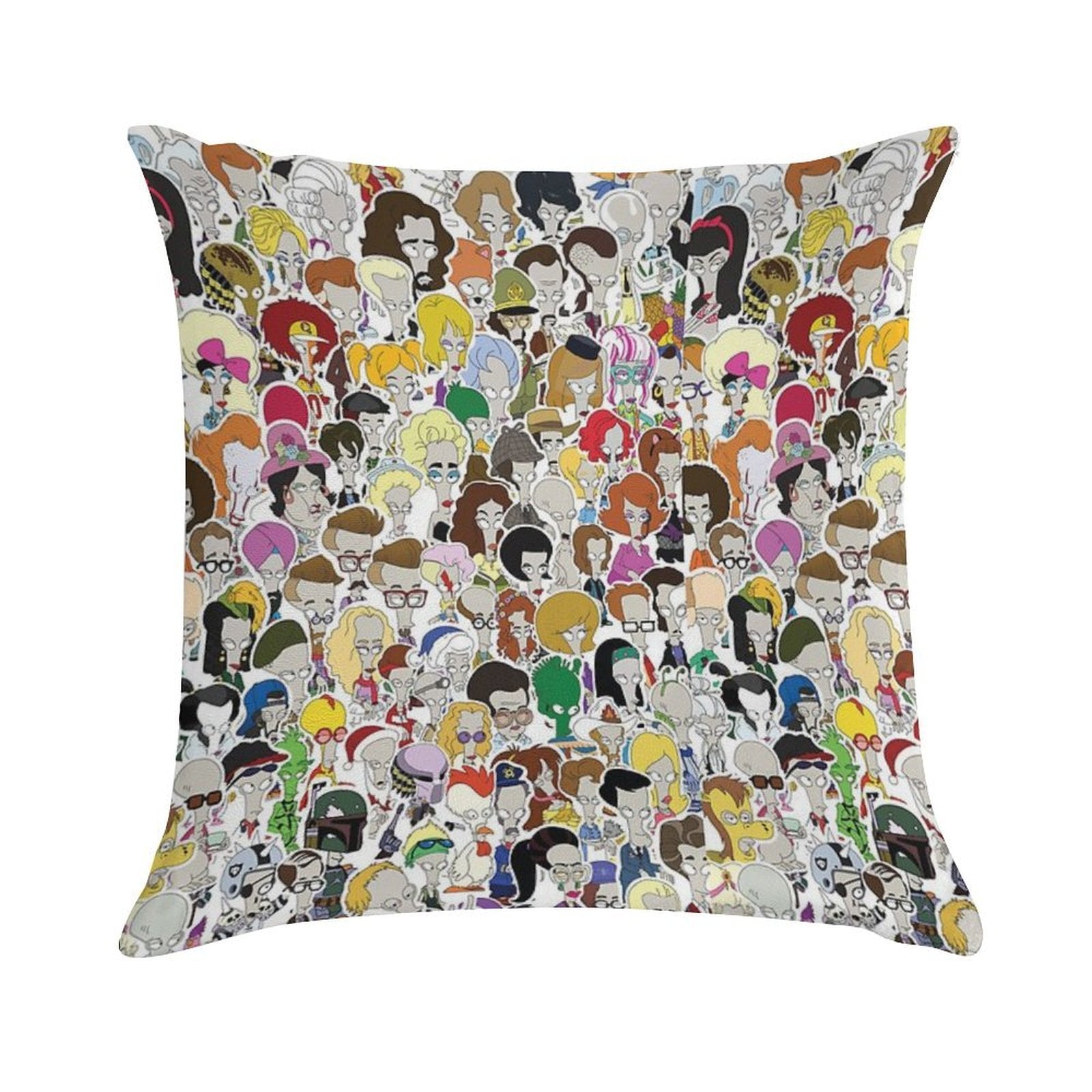 103 Faces of Roger The Alien Soft Ultra-Soft Texture Throw Pillow