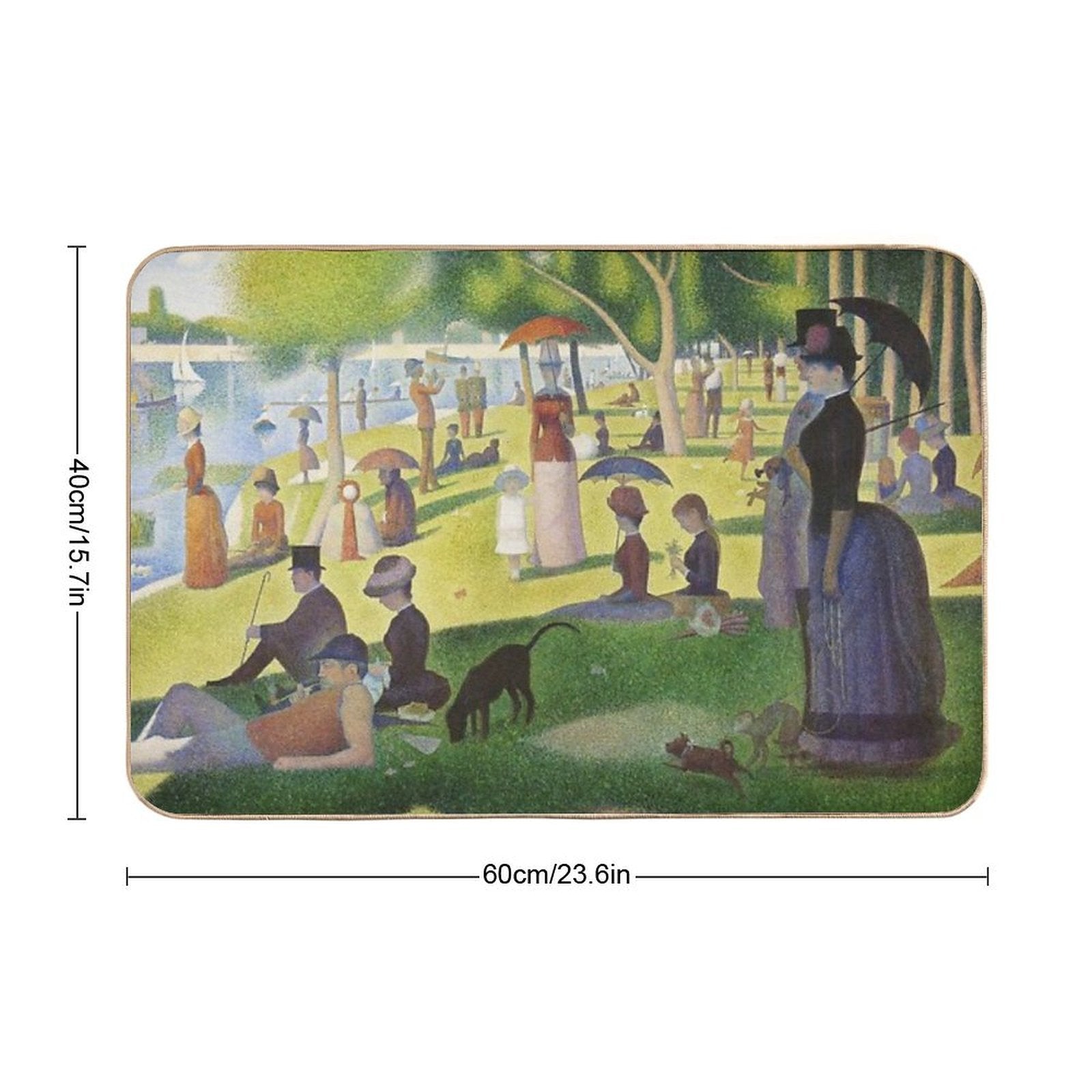 A Sunday on La Grande Jatte by Georges Seurat  Eco-Friendly Bath Mat