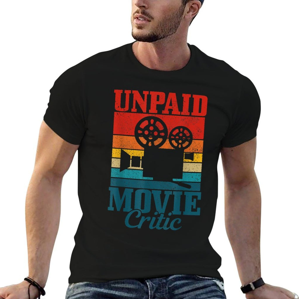 Unpaid Movie Critic Vintage Film Camera Filmmaker Funny Gift  Slim-fit Cut T-Shirt