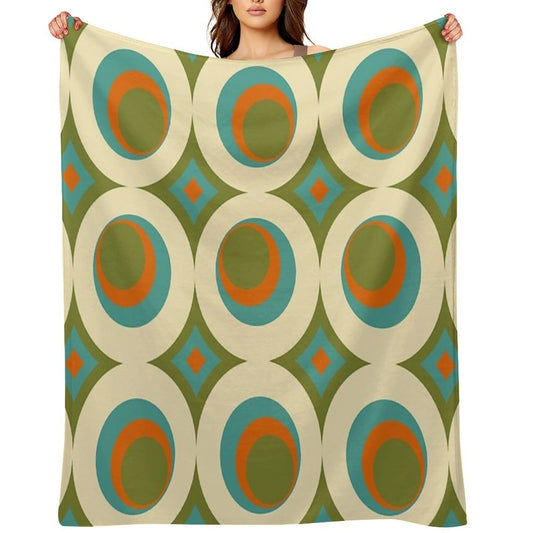 Mid-Century Modern Funk 2 Travel-friendly Throw Blanket