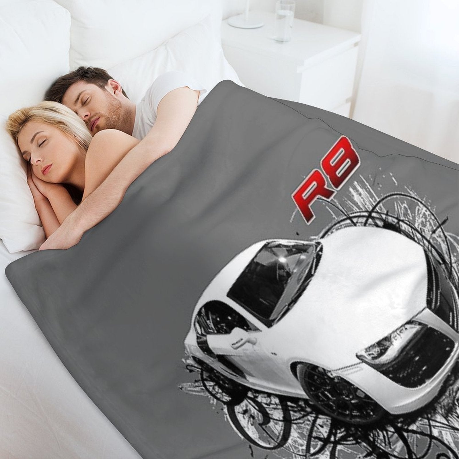 Audi R8 in Swirls Velvety-soft Throw Blanket