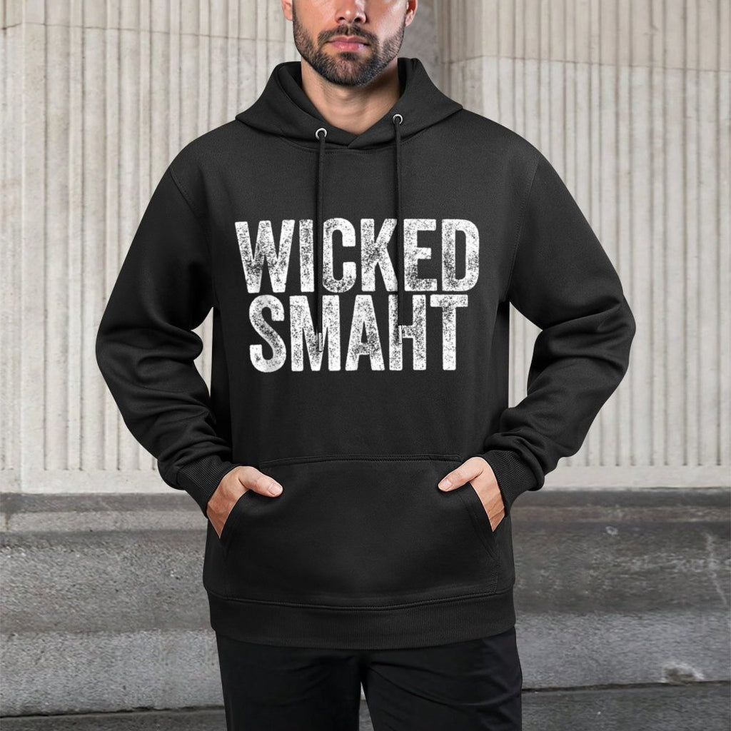 Wicked Smaht Boston Massachusetts Shirt Adjustable Hood Hoodie