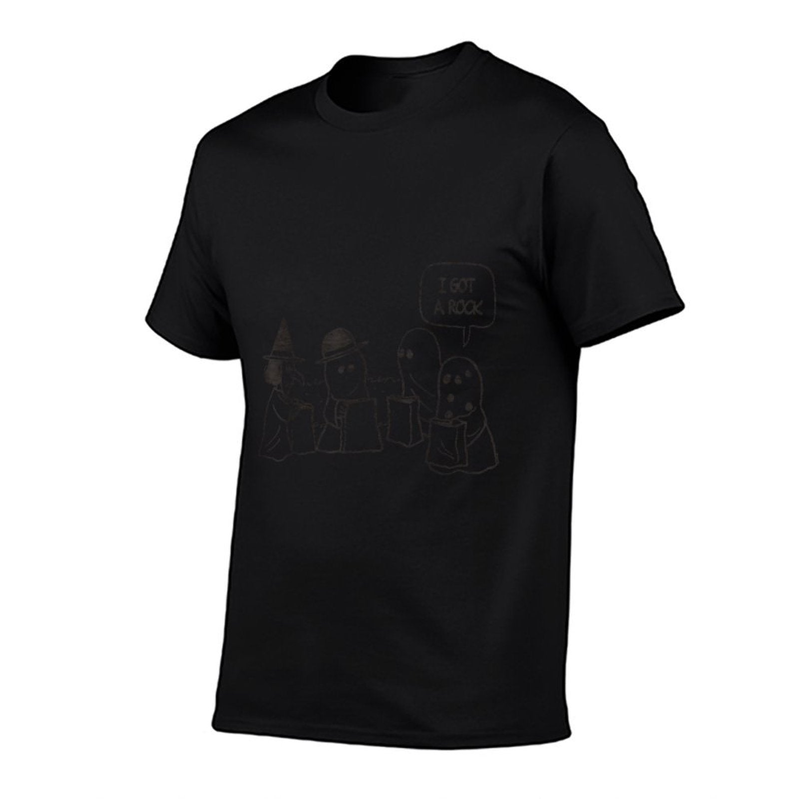 Peanuts Halloween Charlie Brown I Got A Rock  Ribbed Collar T-Shirt
