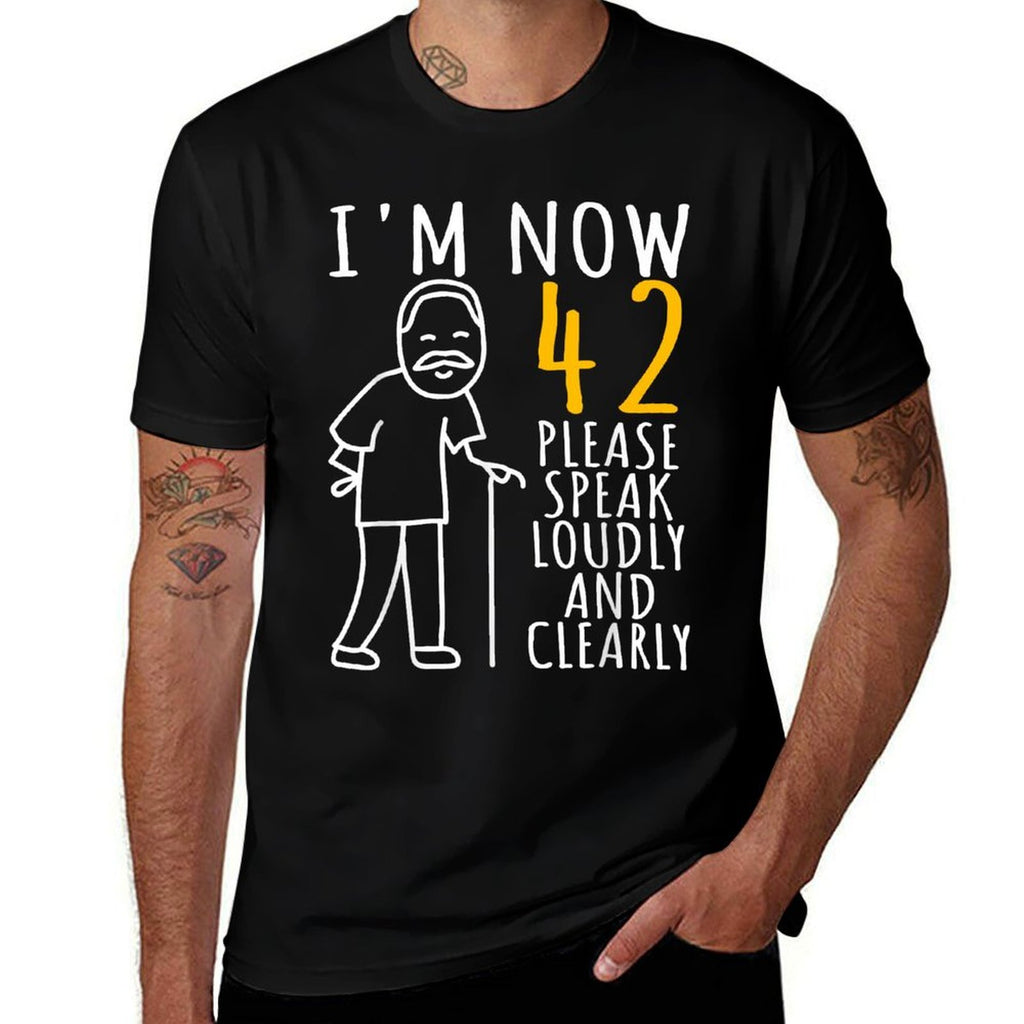 42nd Birthday For Him  I'm Now 42 Years Old  Cool BDay  Polyester Blend T-Shirt