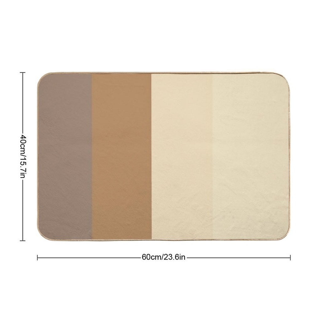 Earth Tones Stripes Pattern  Eco-Friendly Bath Mat
