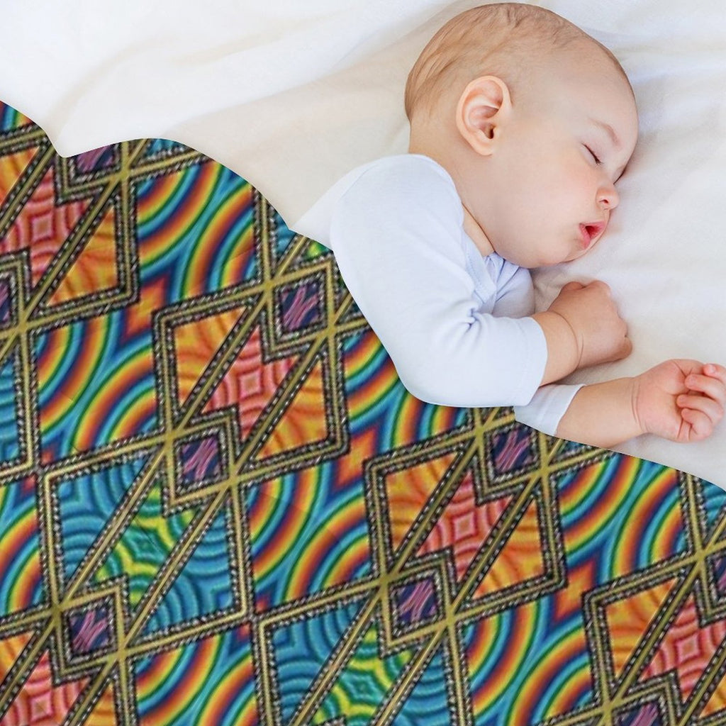 Technicolor Kaleidoscope Comfort Throw Blanket