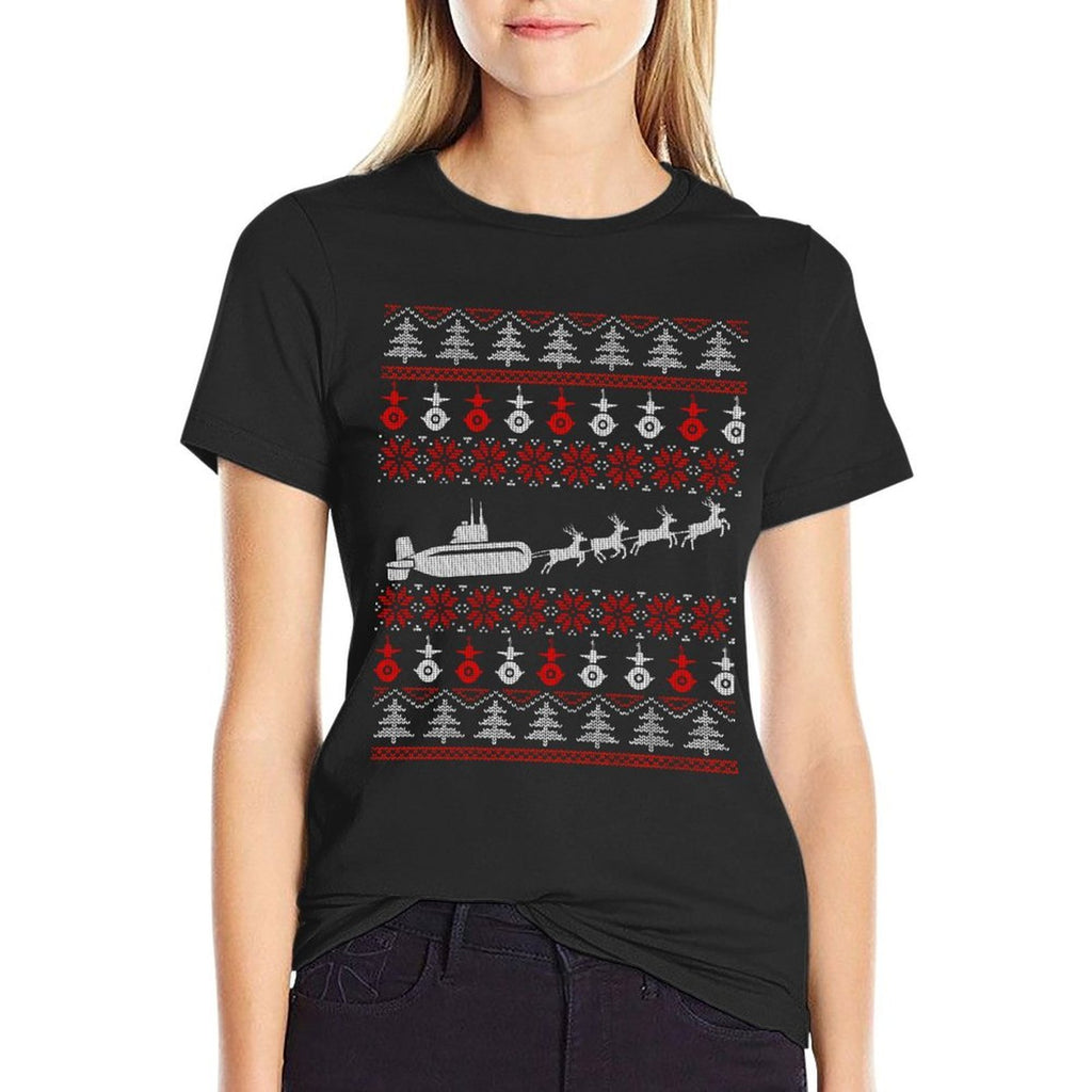 Submarine Service Submariner Christmas Ugly Xmas Sweater Sweatshirt  Soft T-Shirt