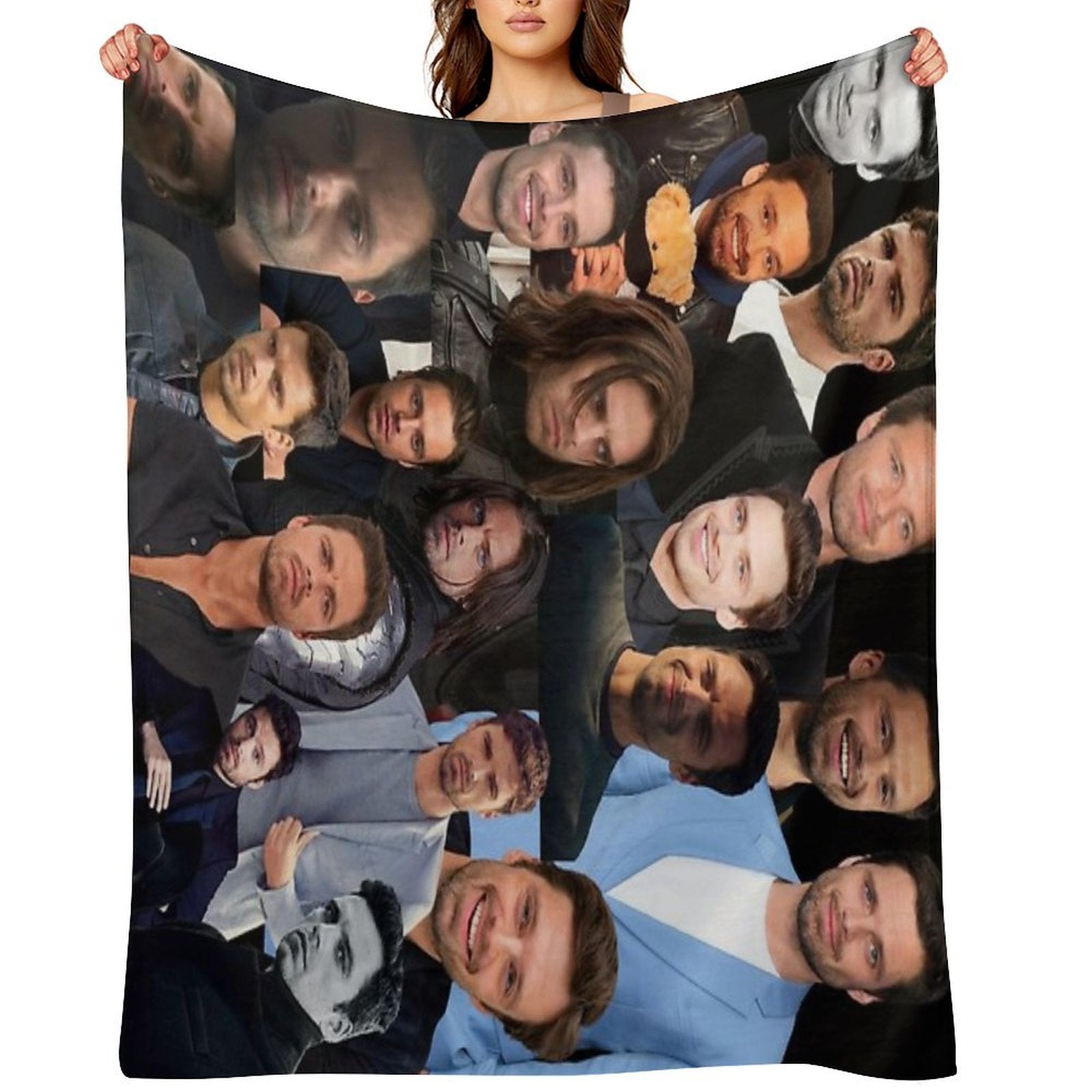 Seb Stan Collage Durable Throw Blanket