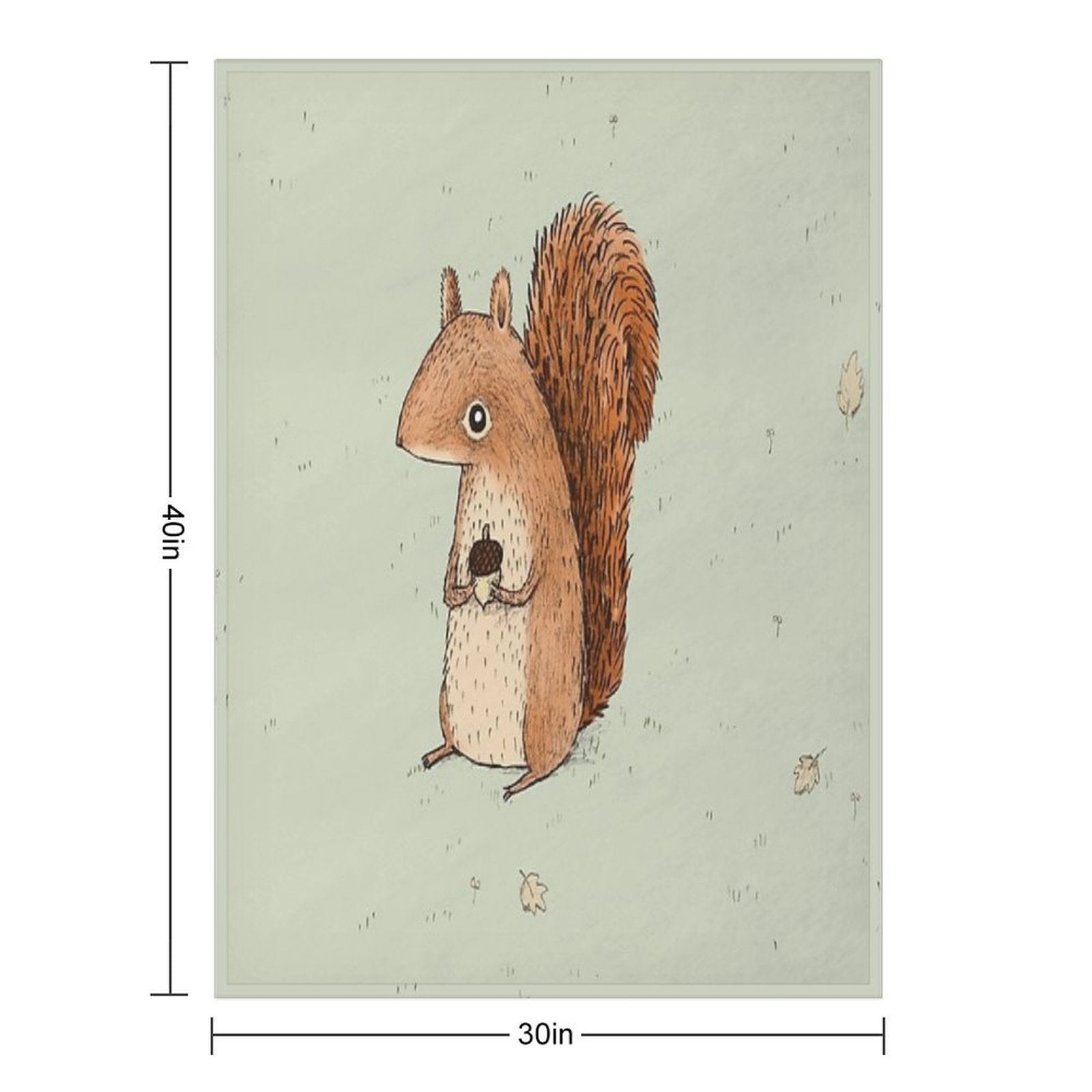 Sarah The Squirrel Travel-friendly Throw Blanket