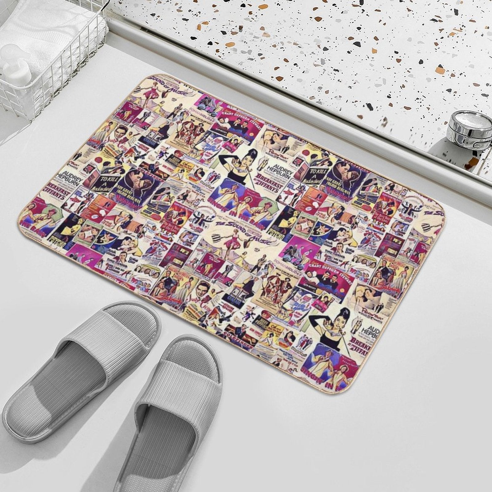 Hollywood Classics Collage  Versatile Bath Mat