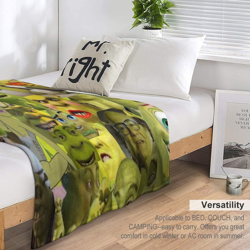 Shrek Meme Collage Gift-ready Throw Blanket